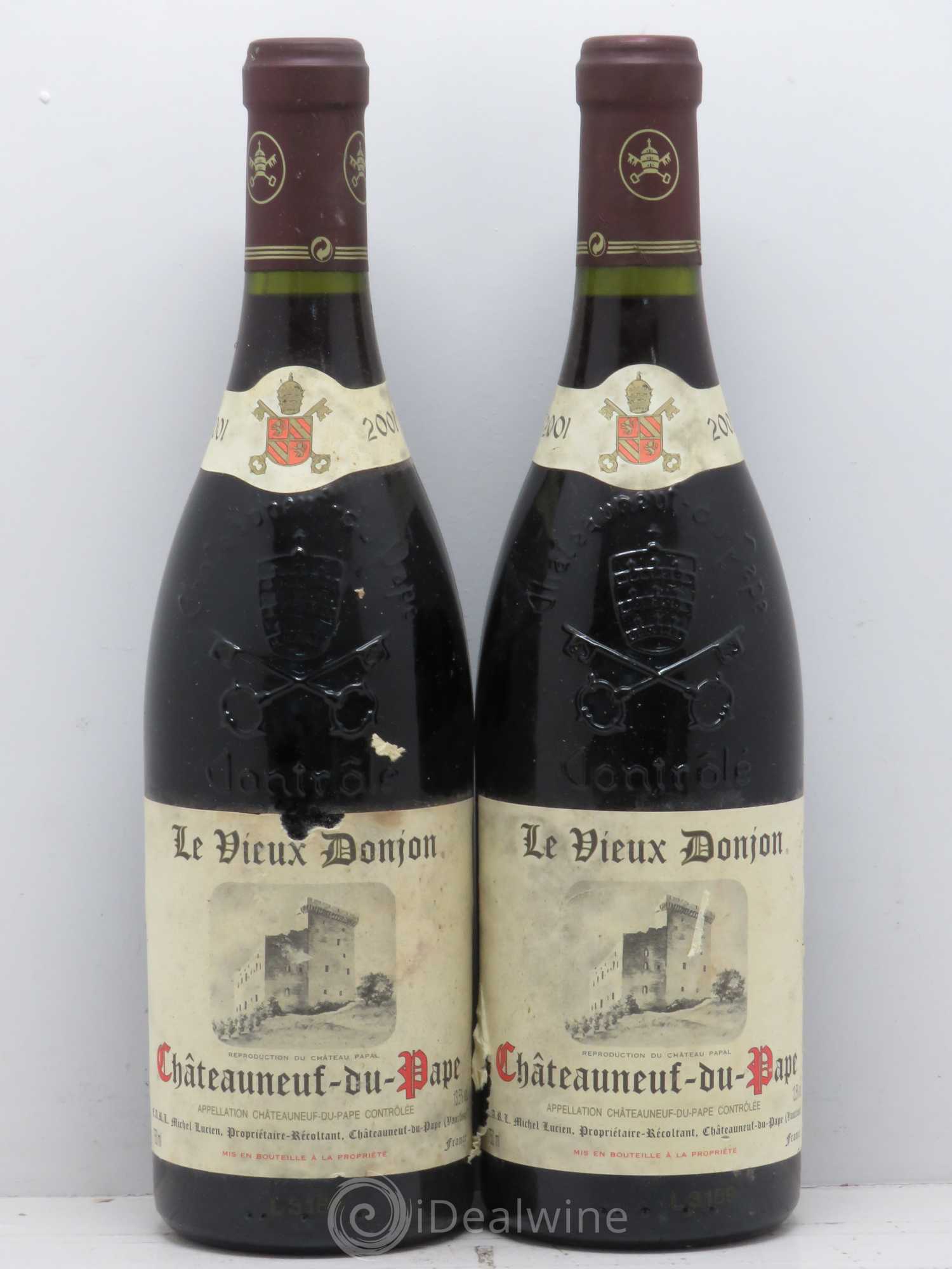 Châteauneuf-du-Pape Domaine Vieux Donjon 2001 - Posten von 2 Flaschen - 0