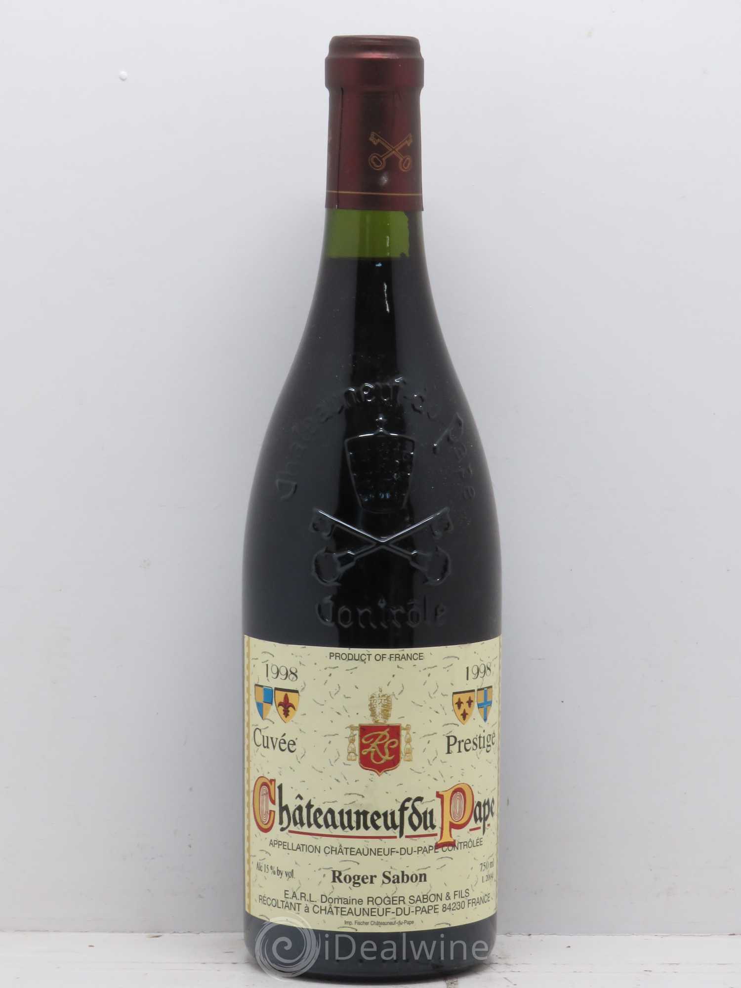 Châteauneuf-du-Pape Cuvée Prestige Roger Sabon (Domaine) 1998 - Lot de 1 bouteille - 0