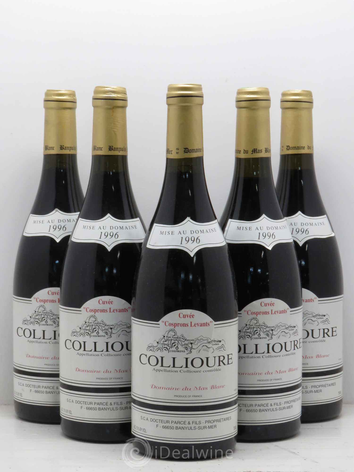 Collioure Domaine du Mas Blanc Cuvee Cosprons Levants 1996 - Posten von 5 Flaschen - 0