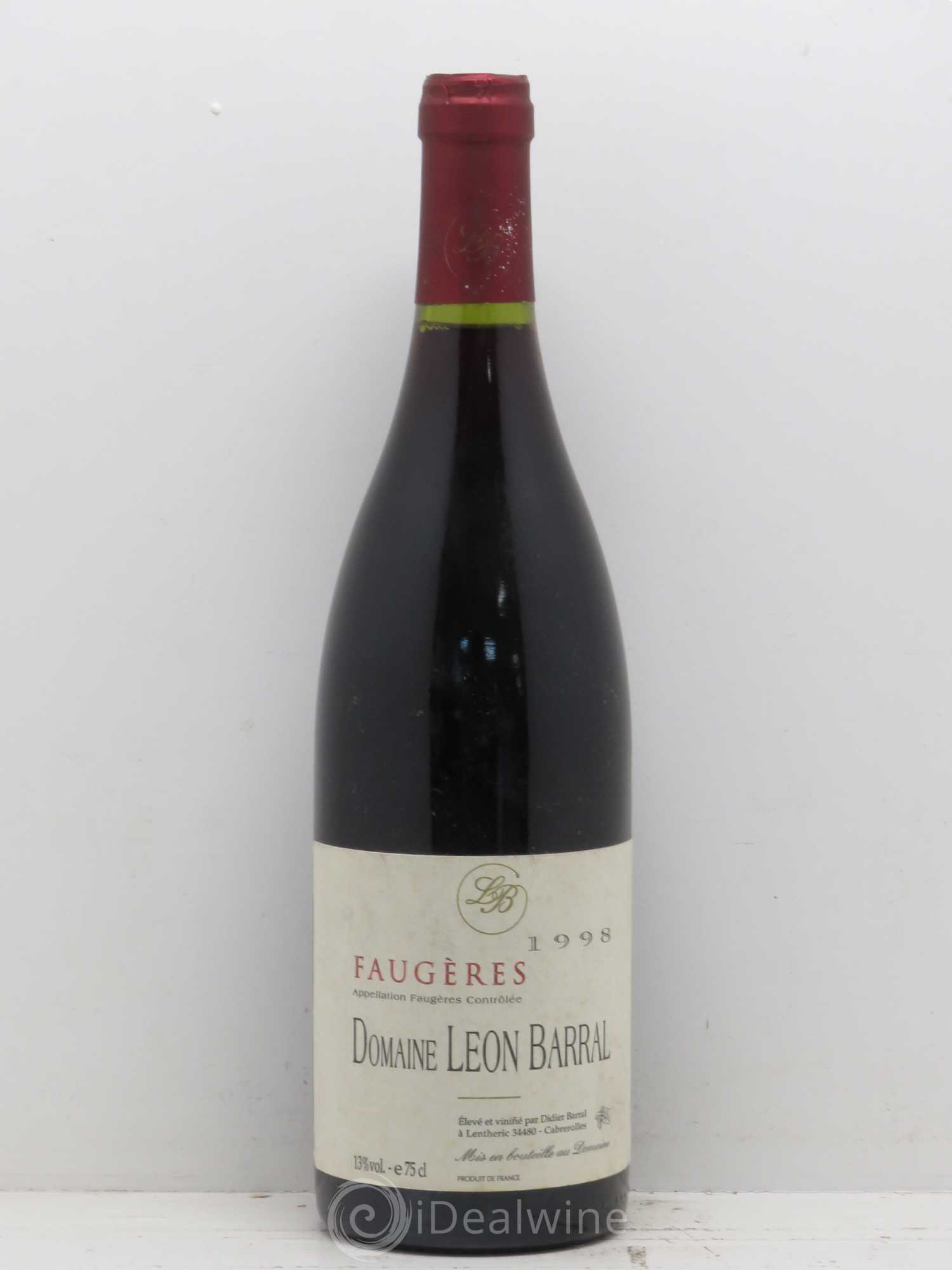 Faugères Domaine Léon Barral 1998 - Lot de 1 bouteille - 0