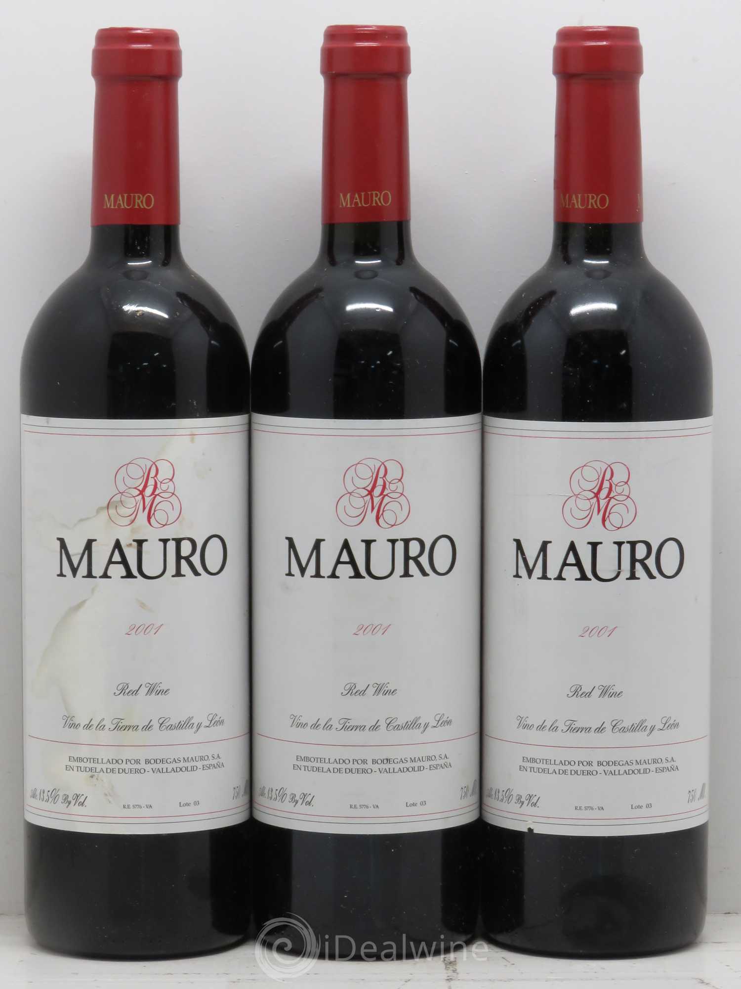 Espagne Tudela De Duero Bodegas Mauro Tinto 2001 - Posten von 3 Flaschen - 0
