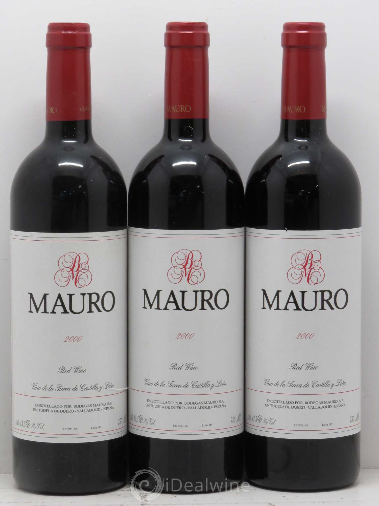 Espagne Tudela De Duero Bodegas Mauro Tinto 2000 - Posten von 3 Flaschen - 0