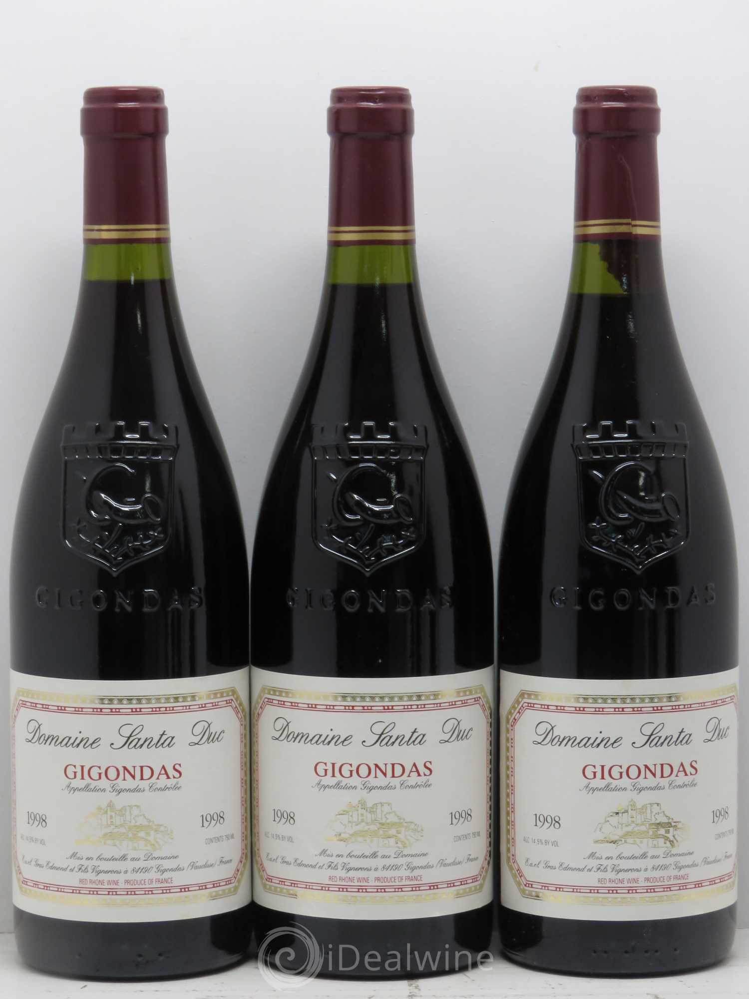 Gigondas Domaine Santa Duc 1998 - Lot de 6 bouteilles - 1