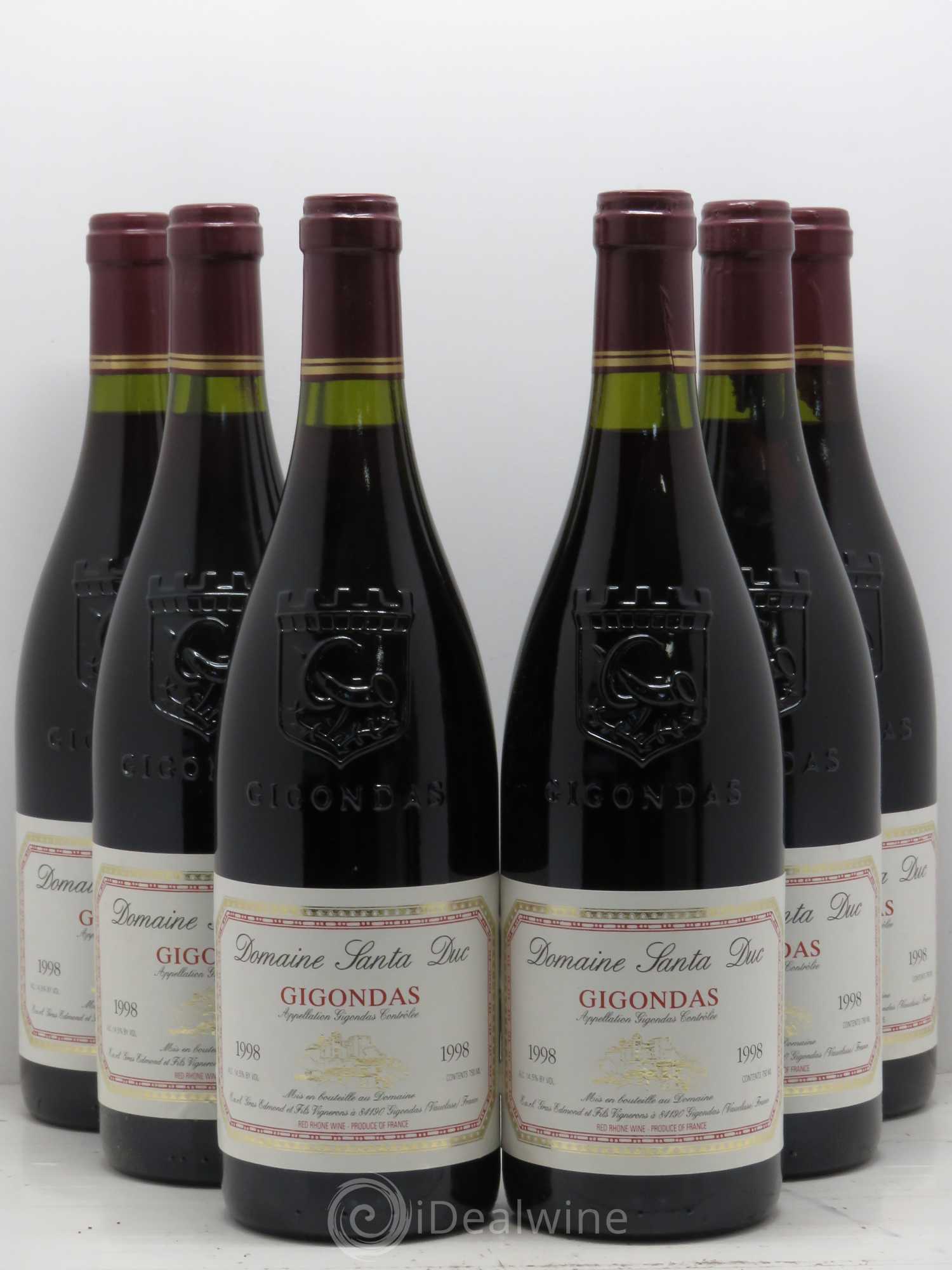 Gigondas Domaine Santa Duc 1998 - Lot de 6 bouteilles - 0