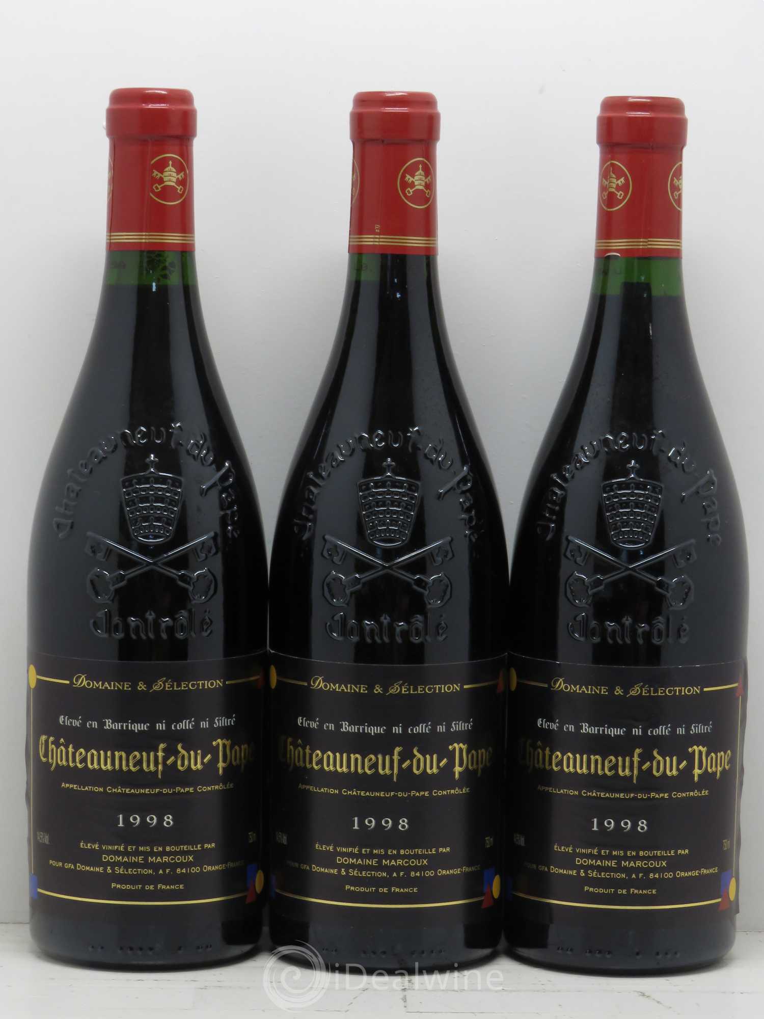 Châteauneuf-du-Pape Marcoux (Domaine de) pour Domaine et Sélection 1998 - Lot de 6 bouteilles - 1
