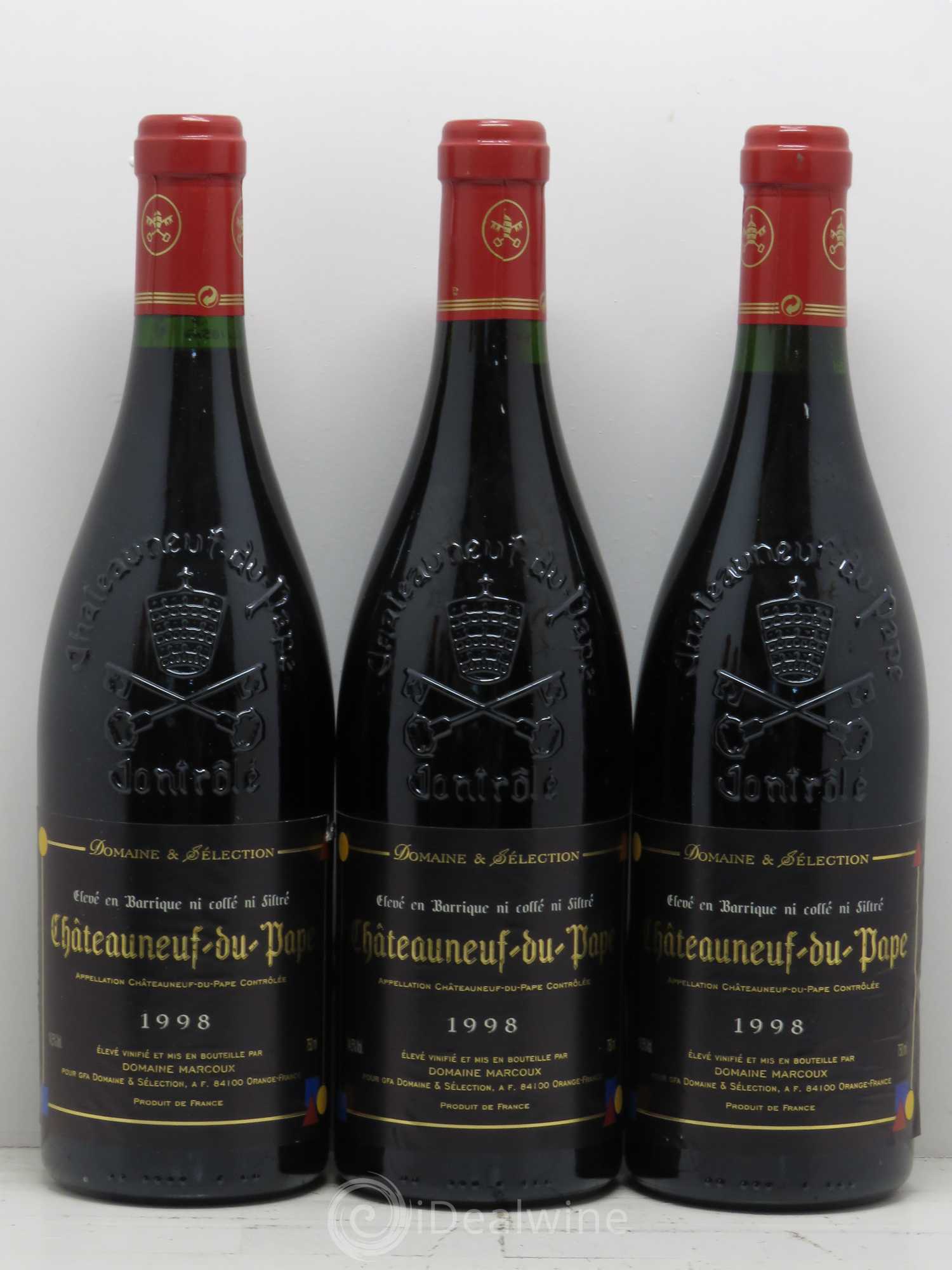 Châteauneuf-du-Pape Marcoux (Domaine de) 1998 - Lot de 6 bouteilles - 1