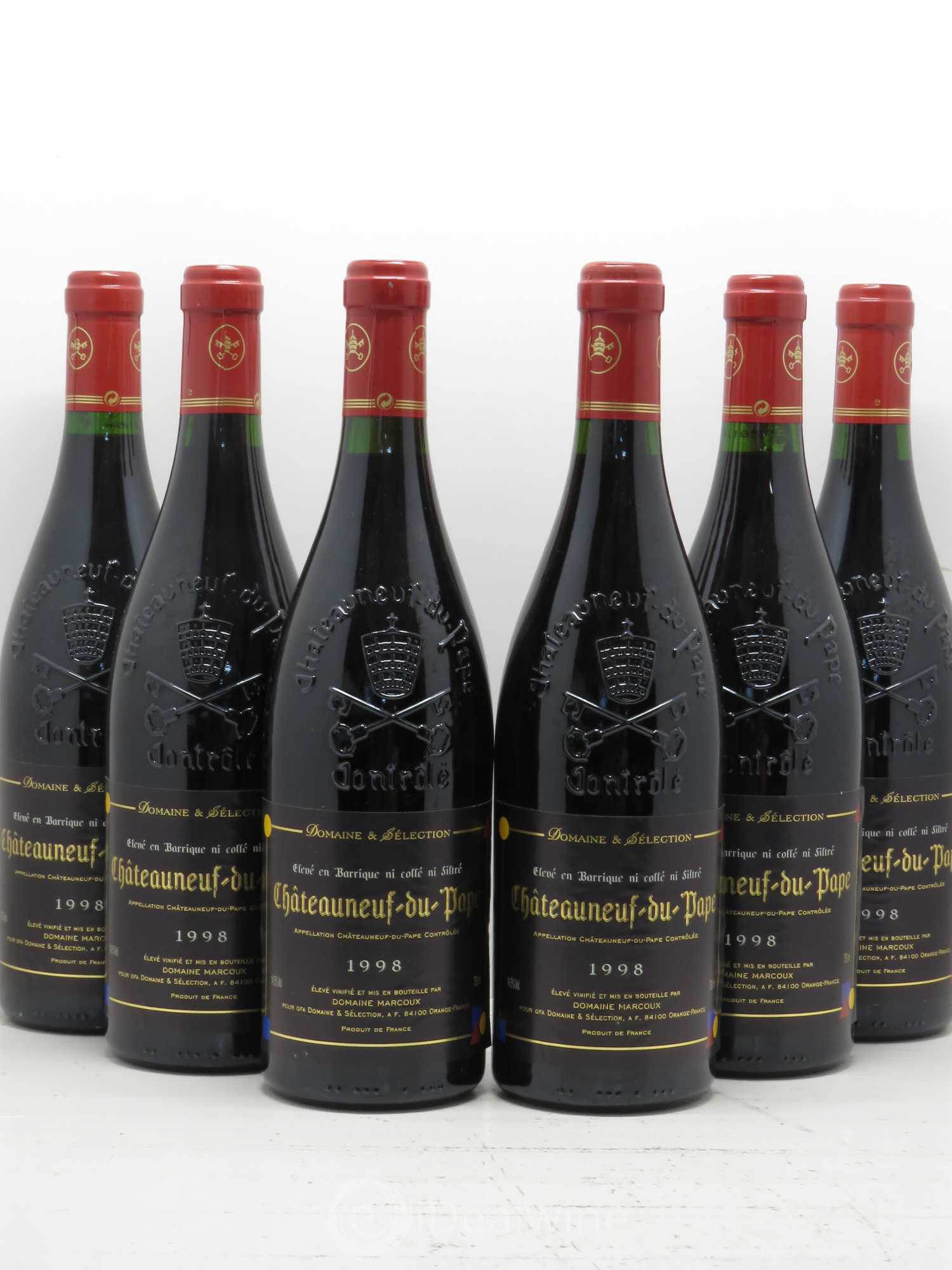 Châteauneuf-du-Pape Marcoux (Domaine de) 1998 - Lot de 6 bouteilles - 0