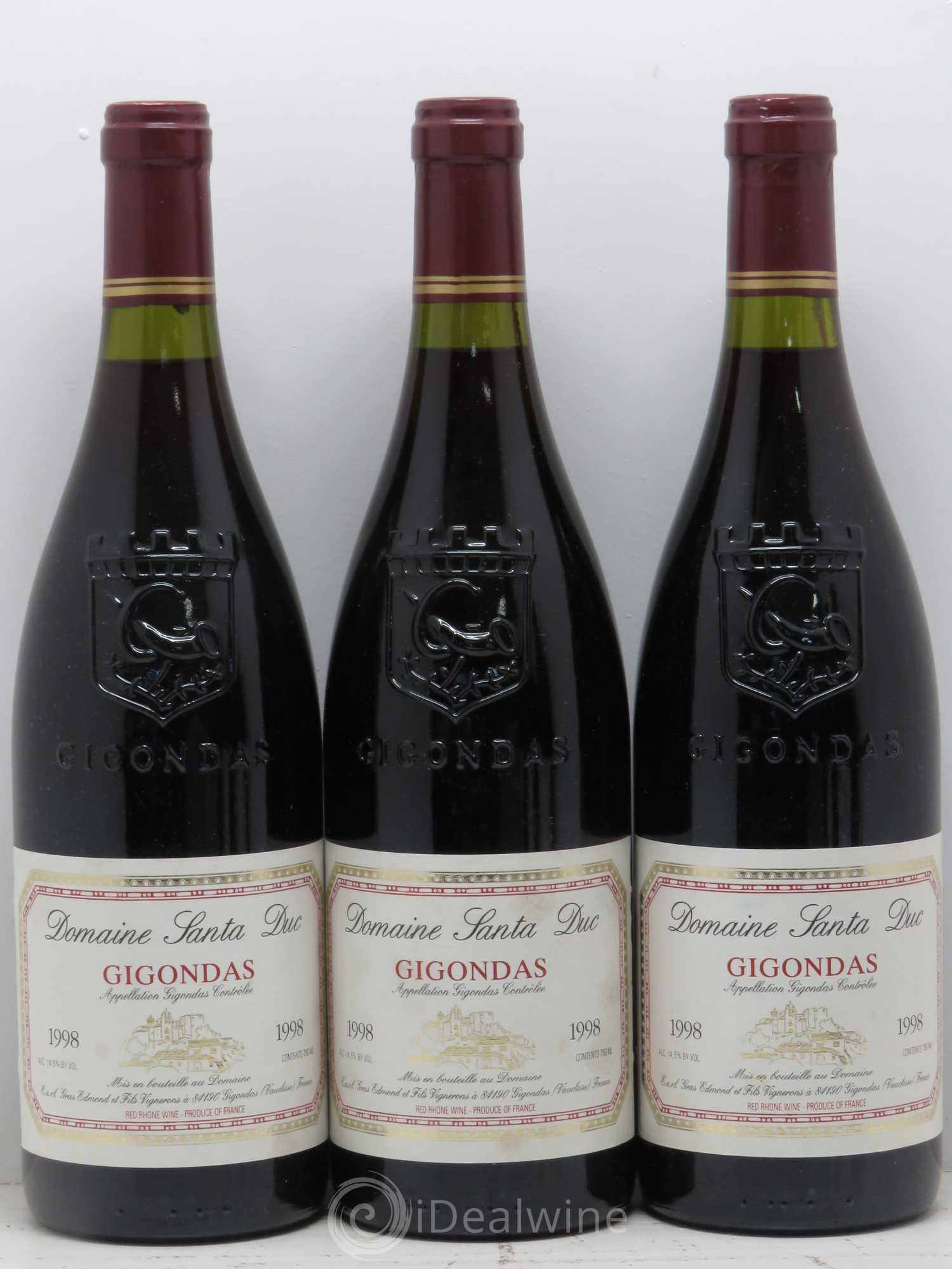 Gigondas Domaine Santa Duc 1998 - Lot de 6 bouteilles - 1