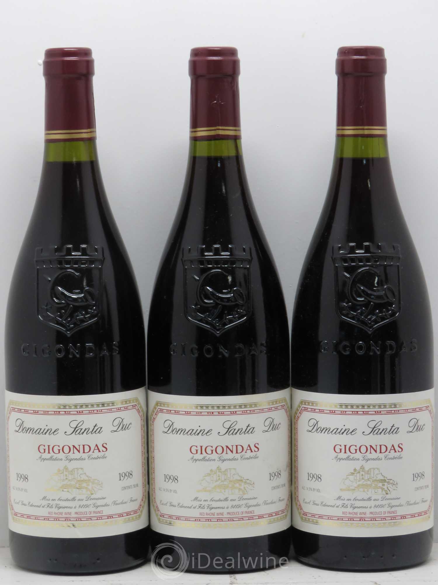 Gigondas Domaine Santa Duc 1998 - Lot de 6 bouteilles - 2