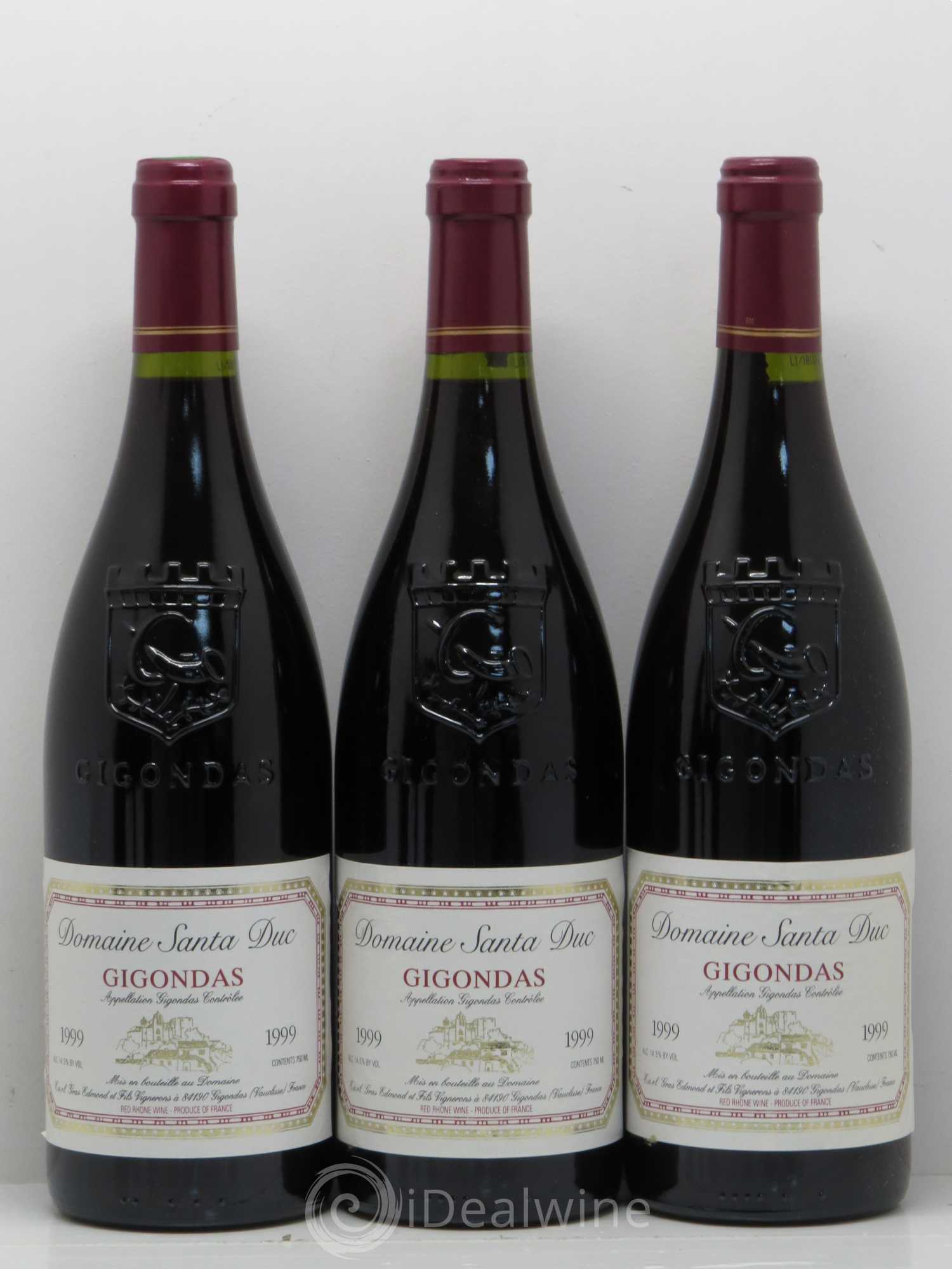 Gigondas Domaine Santa Duc 1999 - Lot de 6 bouteilles - 1