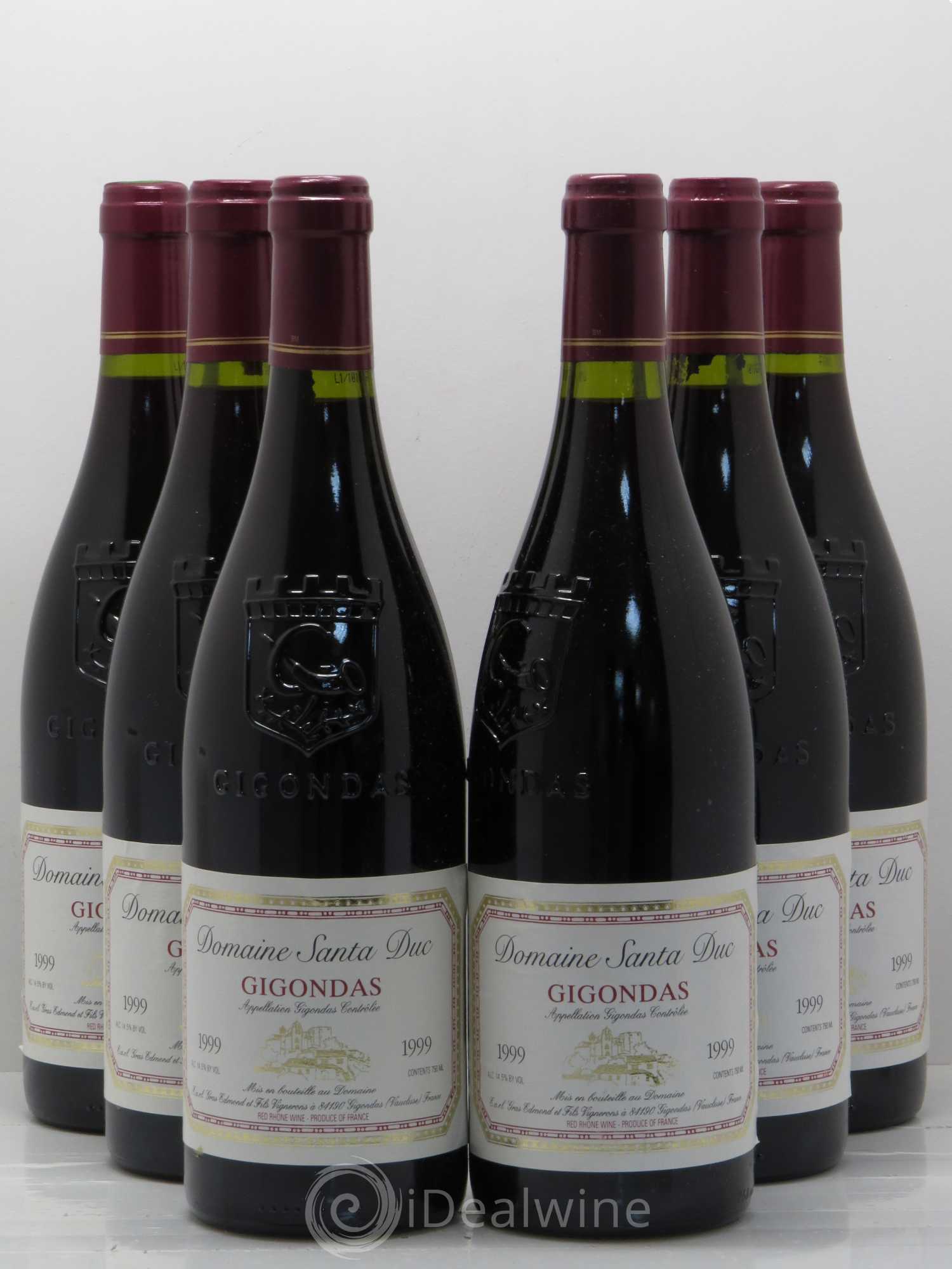 Gigondas Domaine Santa Duc 1999 - Lot de 6 bouteilles - 0
