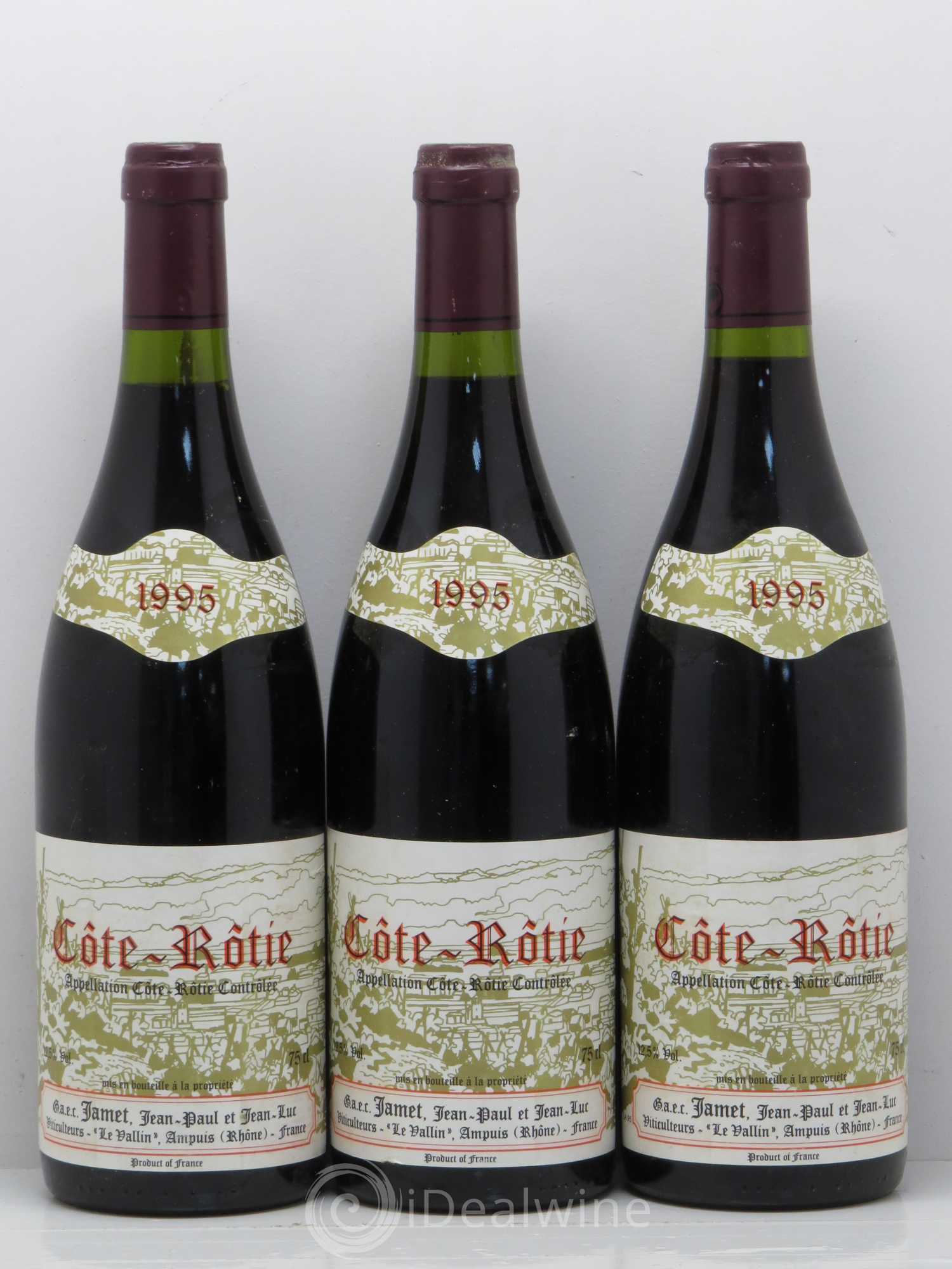 Côte-Rôtie Jamet (Domaine) 1995 - Lot de 3 bouteilles - 0