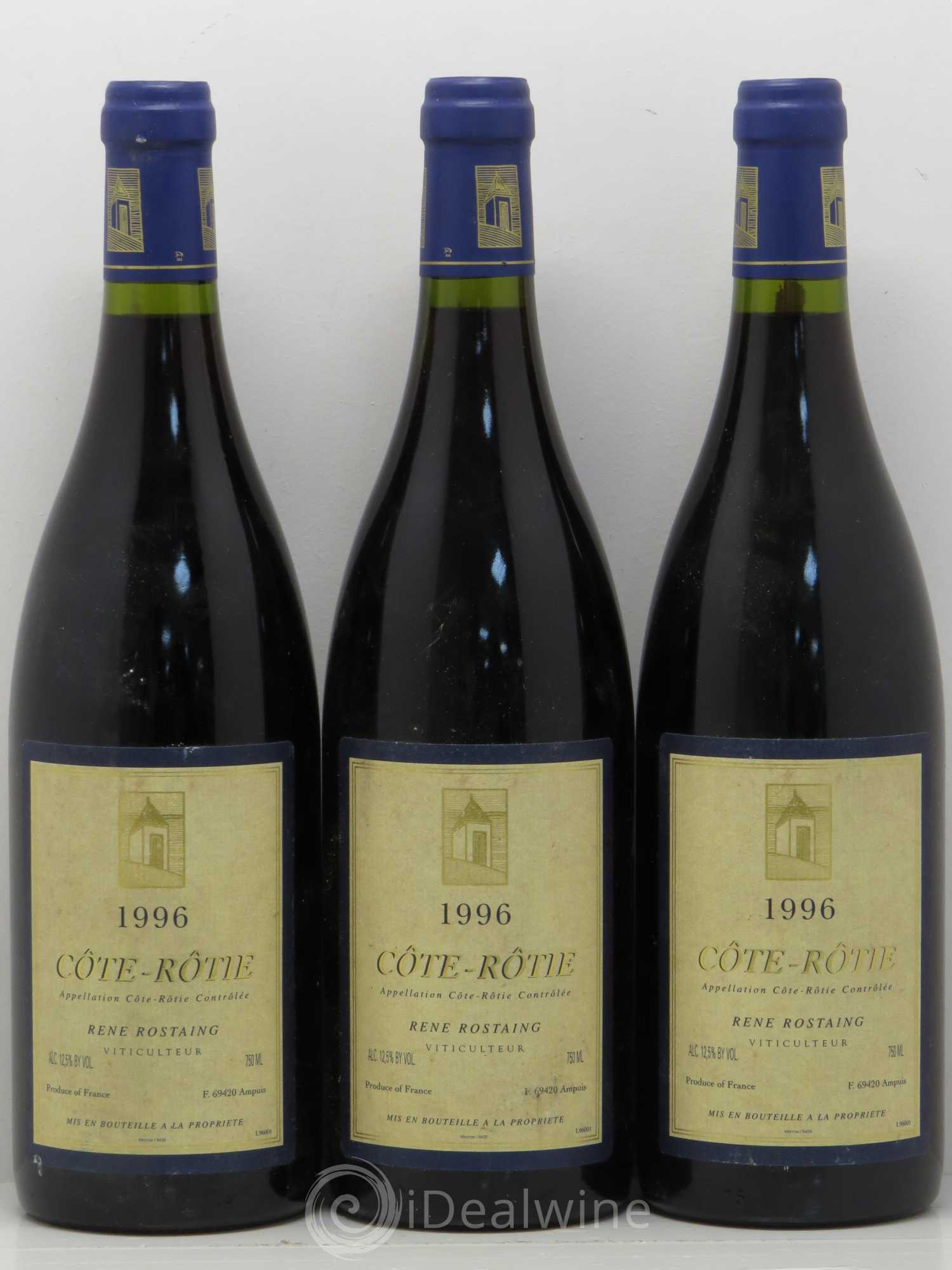 Côte-Rôtie René Rostaing 1996 - Lotto di 3 bottiglie - 0