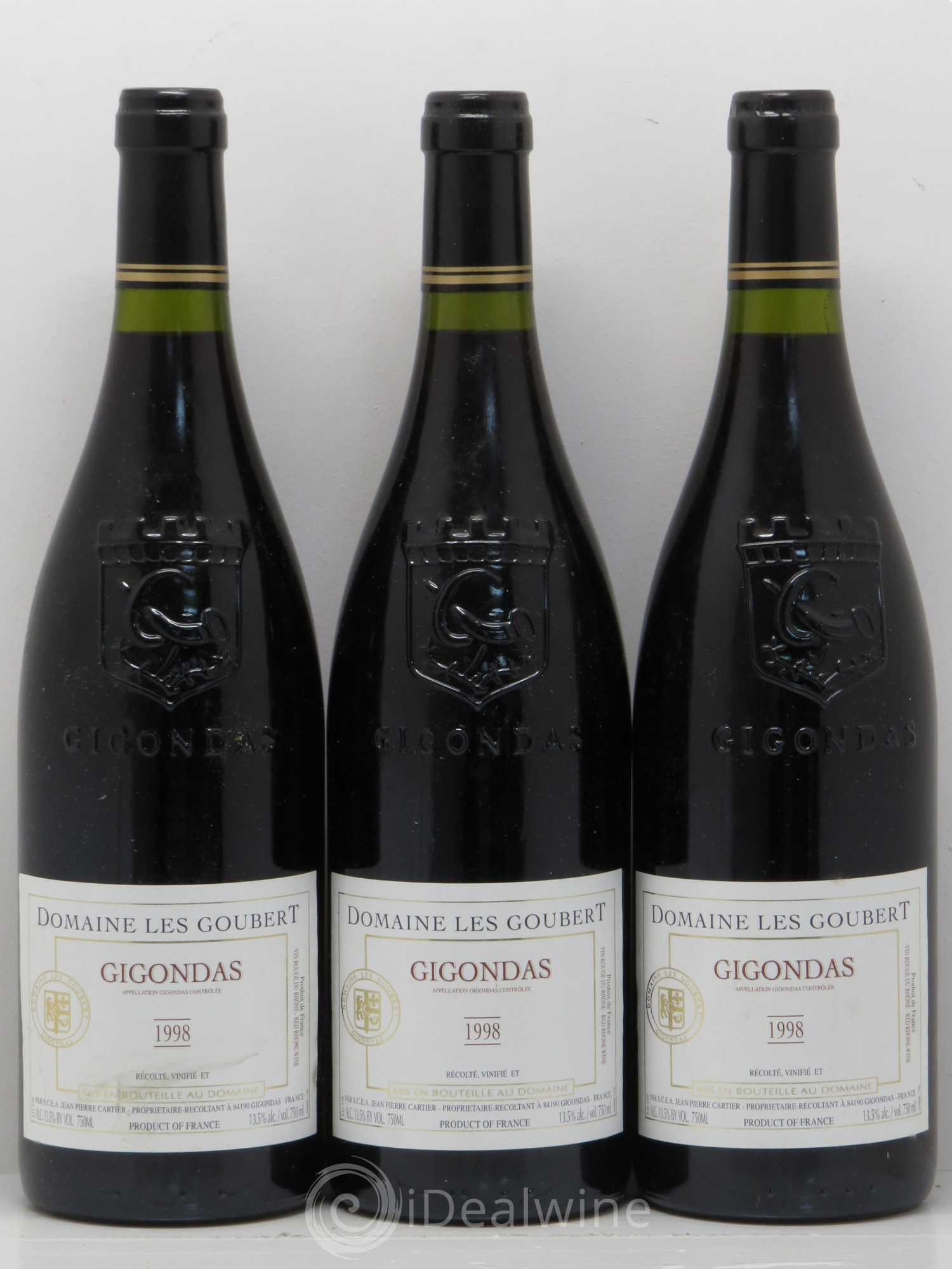 Gigondas Domaine Les Goubert 1998 - Posten von 3 Flaschen - 0