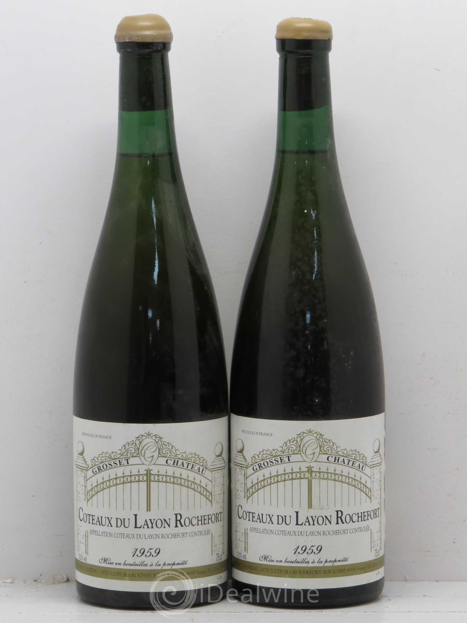 Coteaux du Layon Rochefort Château Grosset 1959 - Lotto di 2 bottiglie - 0
