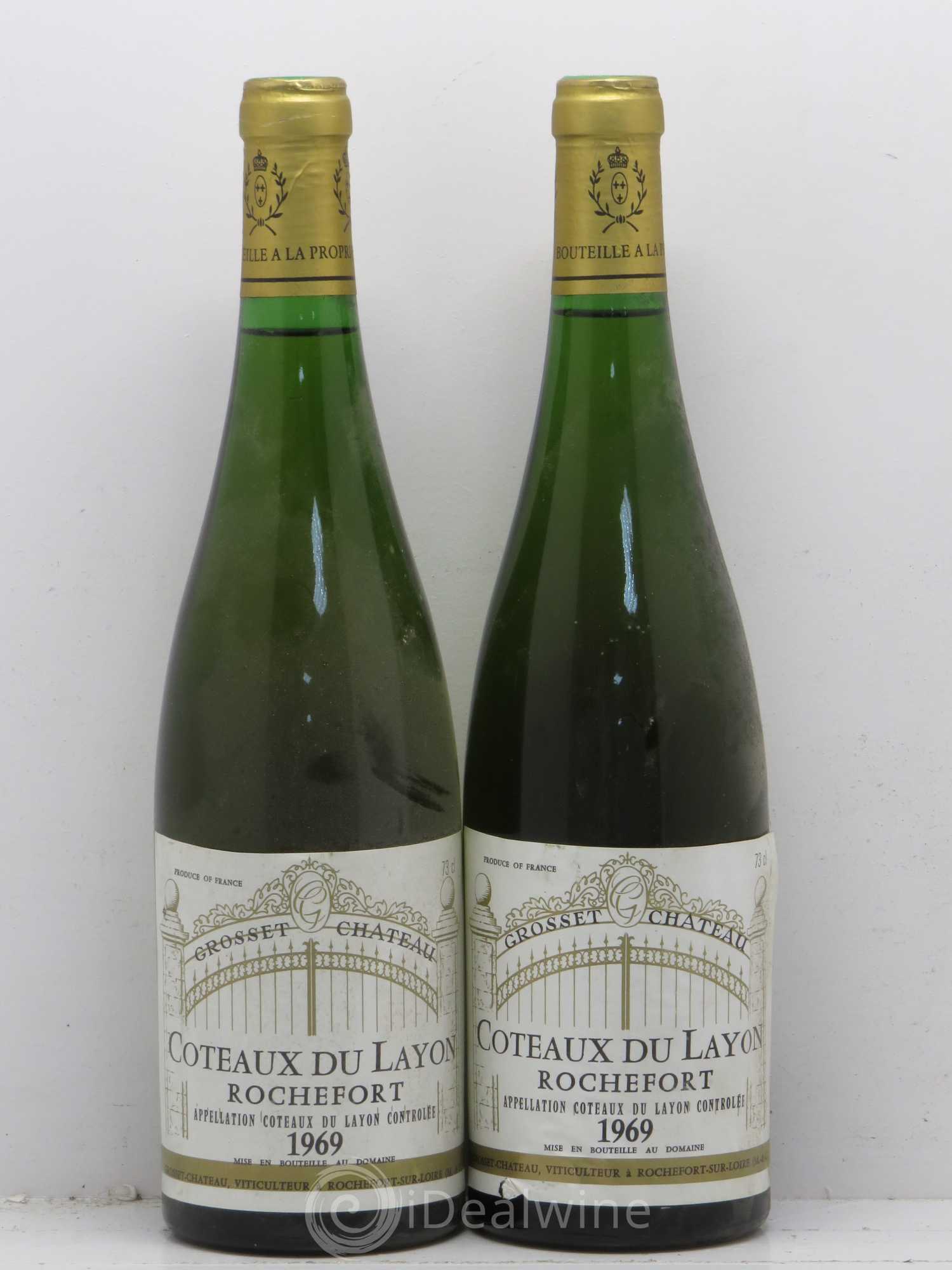 Coteaux du Layon Rochefort Château Grosset 1969 - Lotto di 2 bottiglie - 0