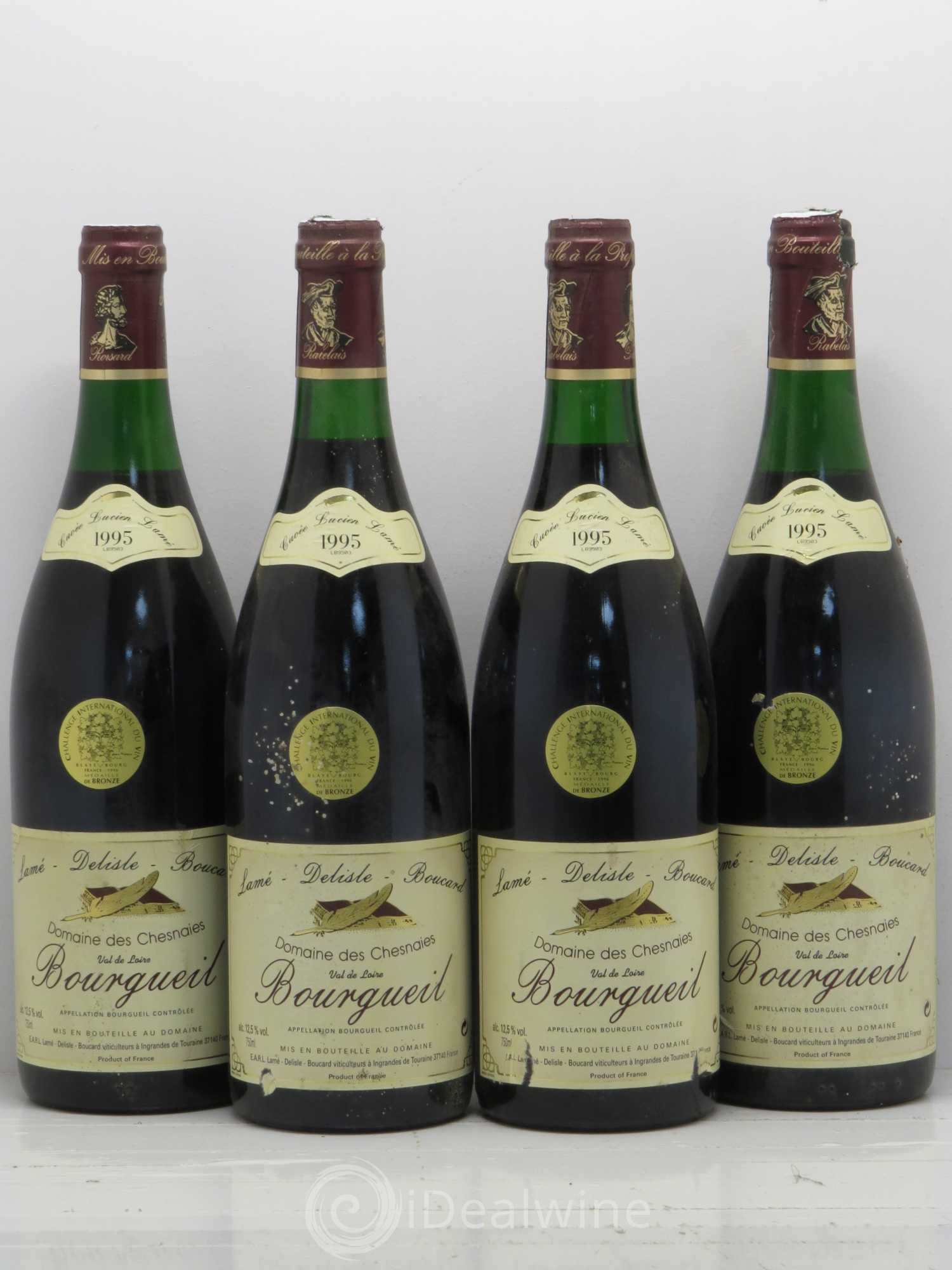 Bourgueil Domaine des Chesnais Lamé Delisle Boucard Cuvée Lucien Lamé 1995 - Posten von 4 Flaschen - 0