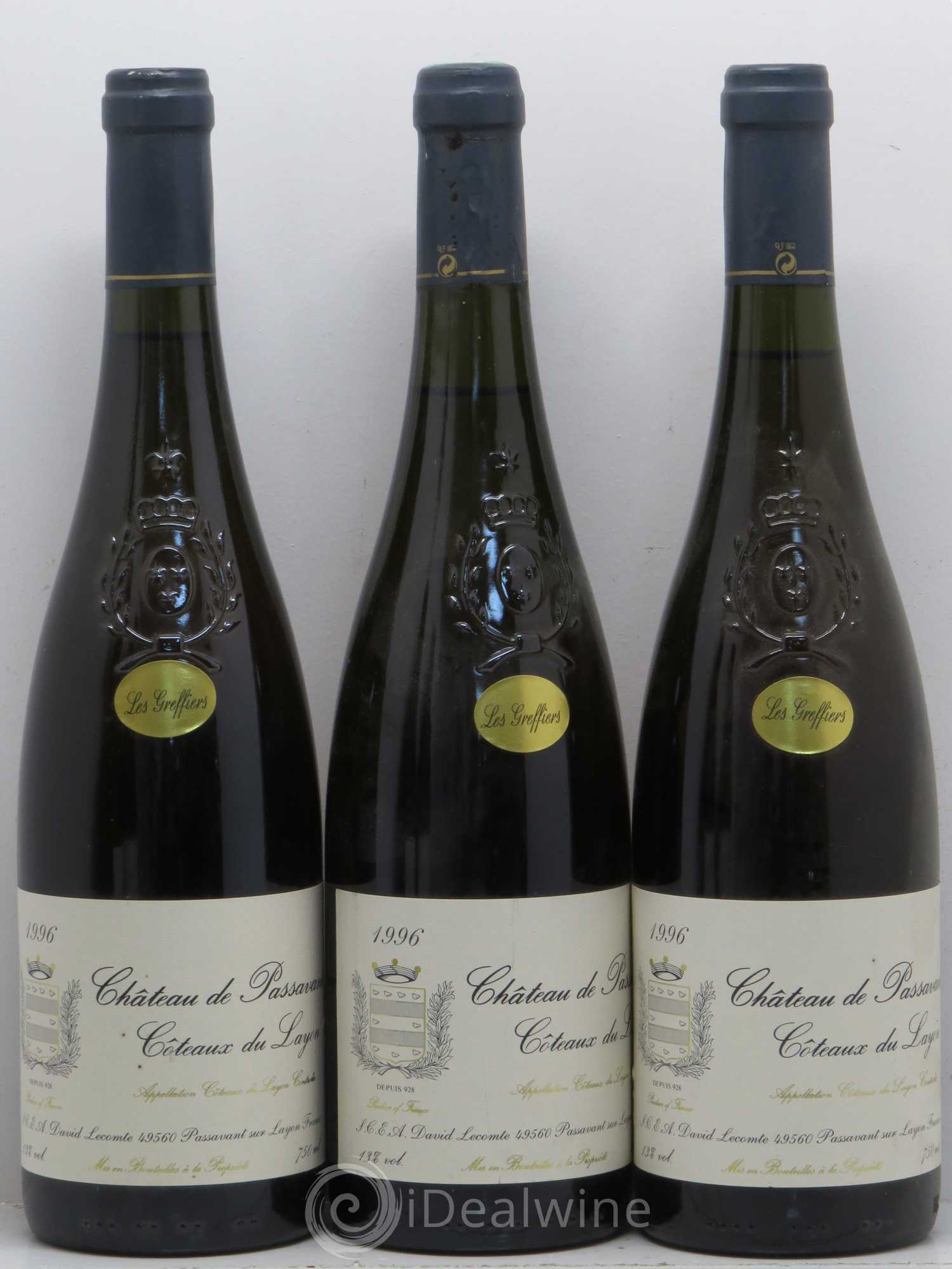 Coteaux du Layon Château De Passavant Les Greffiers D. Lecomte 1996 - Lot de 5 bouteilles - 1