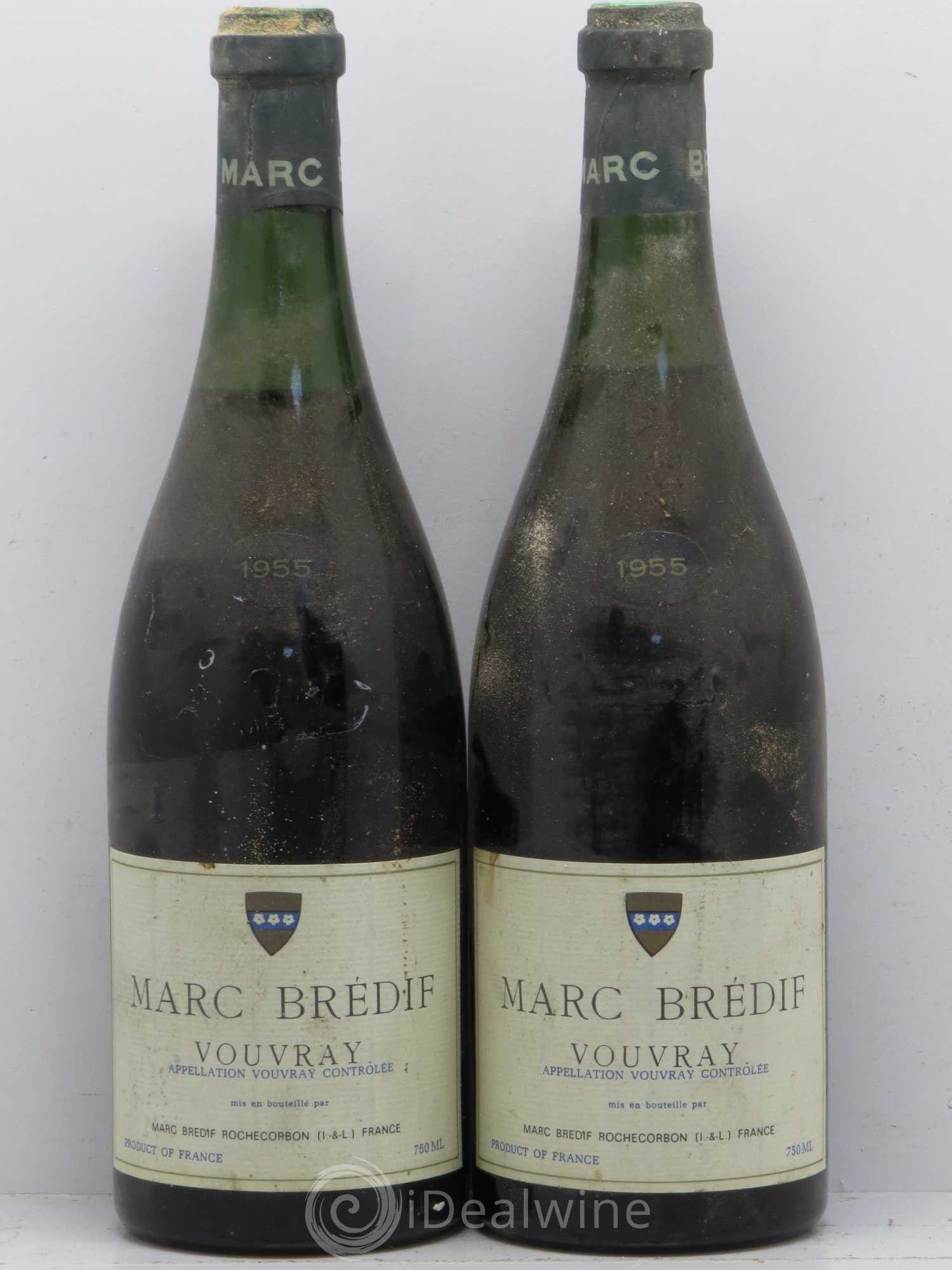 Vouvray Marc Bredif (sans prix de réserve) 1955 - Lotto di 2 bottiglie - 0