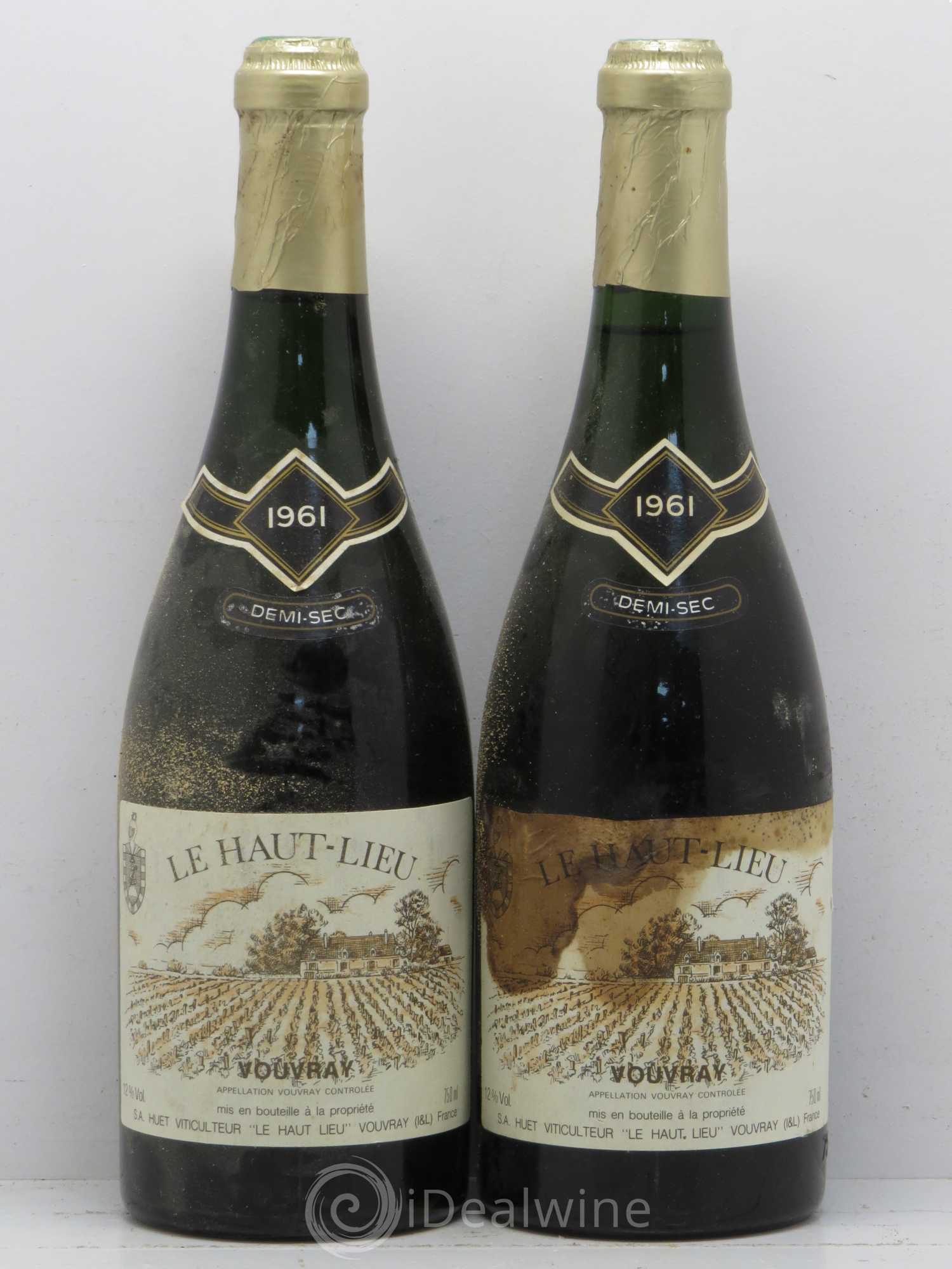 Vouvray Le Haut-Lieu Moelleux Domaine Huet (senza prezzo di riserva) 1961 - Lotto di 2 bottiglie - 0