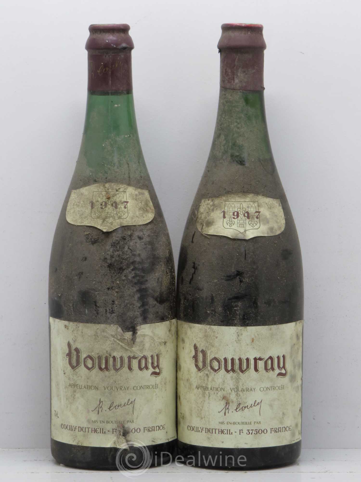 Vouvray Caves Couly (sans prix de réserve) 1947 - Lotto di 2 bottiglie - 0