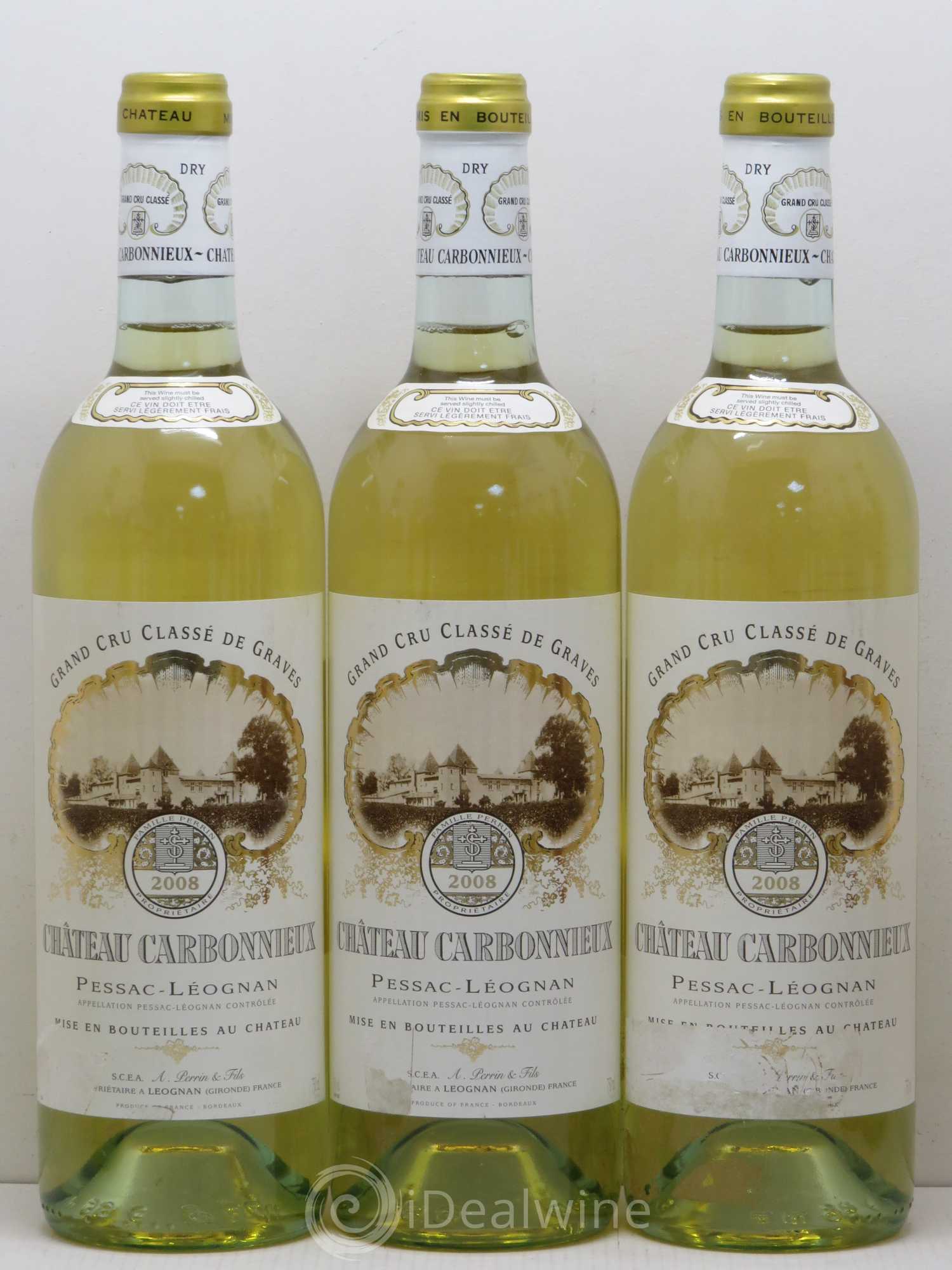 Château Carbonnieux Cru Classé de Graves 2008 - Lot de 12 bouteilles - 1