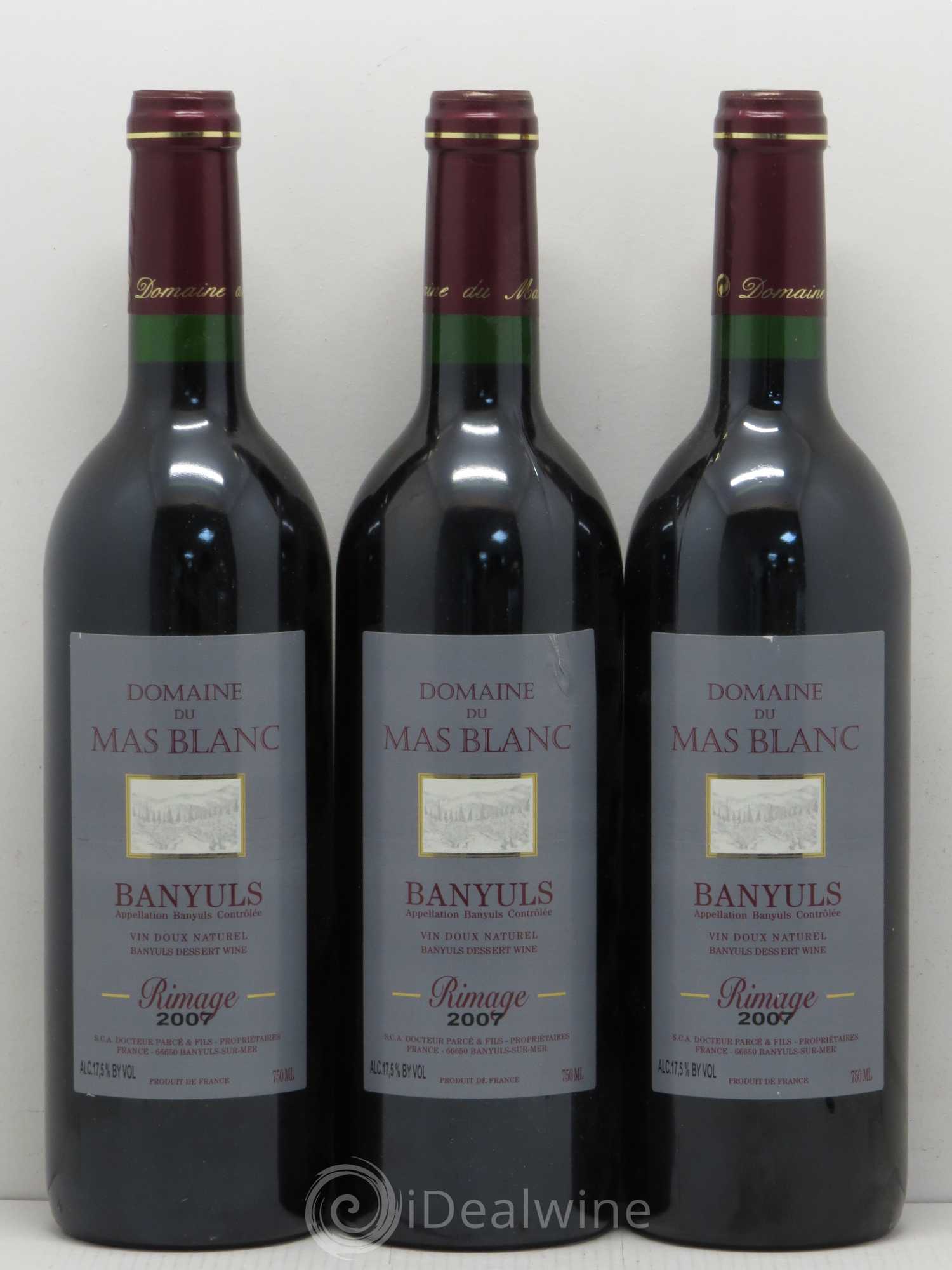 Banyuls Domaine du Mas Blanc 2007 - Posten von 3 Flaschen - 0