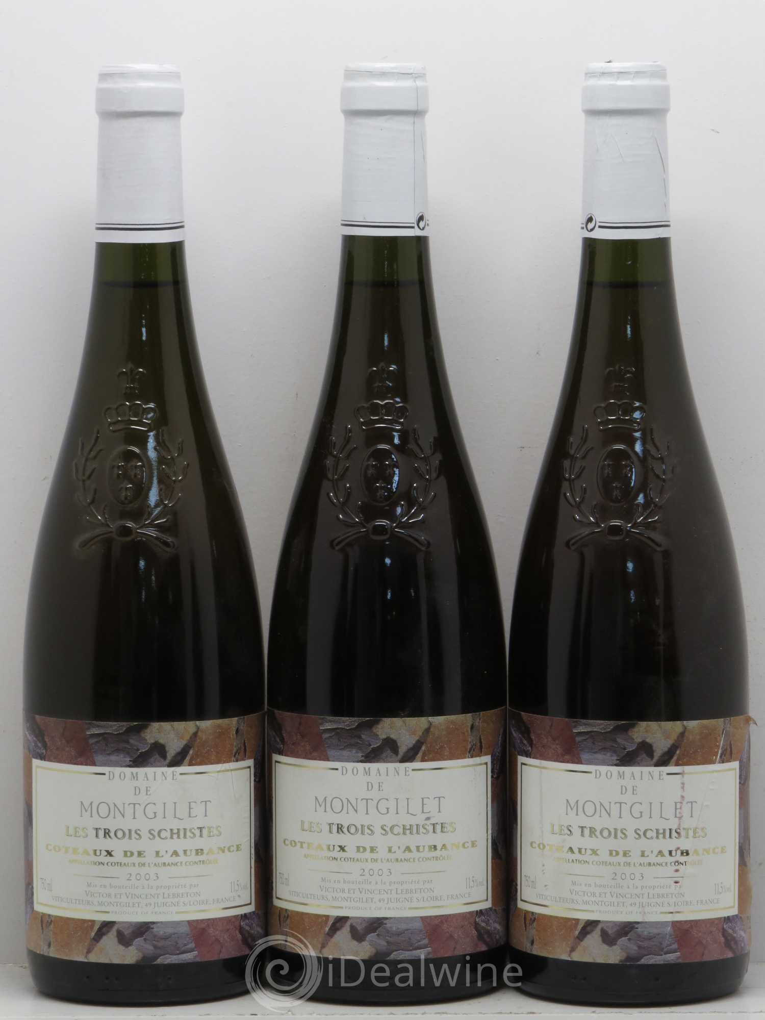 Coteaux de l'Aubance Montgilet (Domaine de) Les Trois Schistes 2003 - Lotto di 6 bottiglie - 1