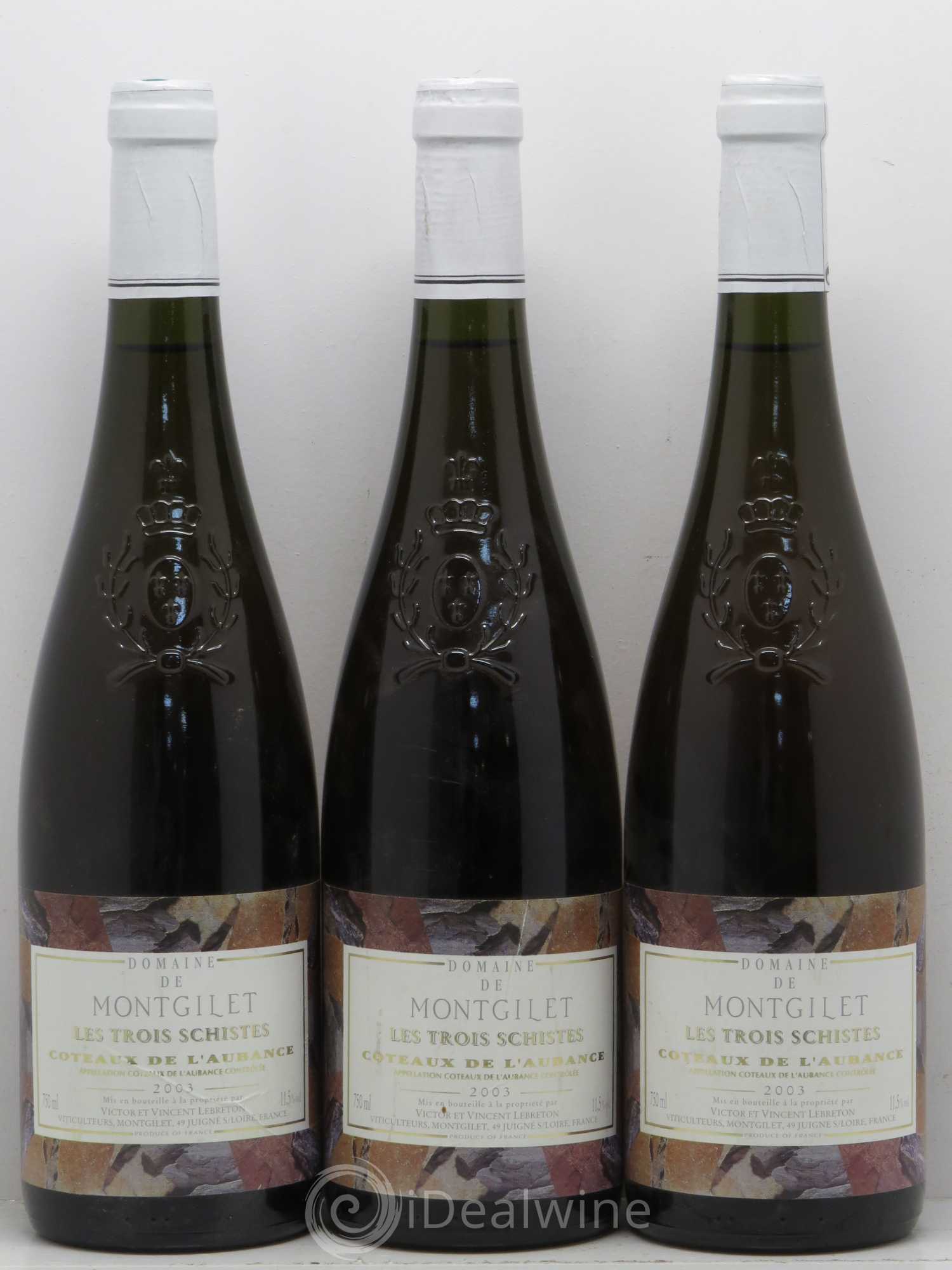 Coteaux de l'Aubance Montgilet (Domaine de) Les Trois Schistes 2003 - Lotto di 6 bottiglie - 2