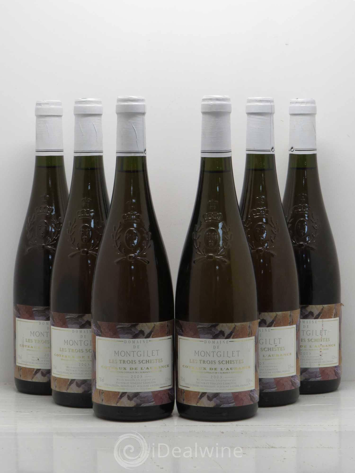Coteaux de l'Aubance Montgilet (Domaine de) Les Trois Schistes 2003 - Lotto di 6 bottiglie - 0