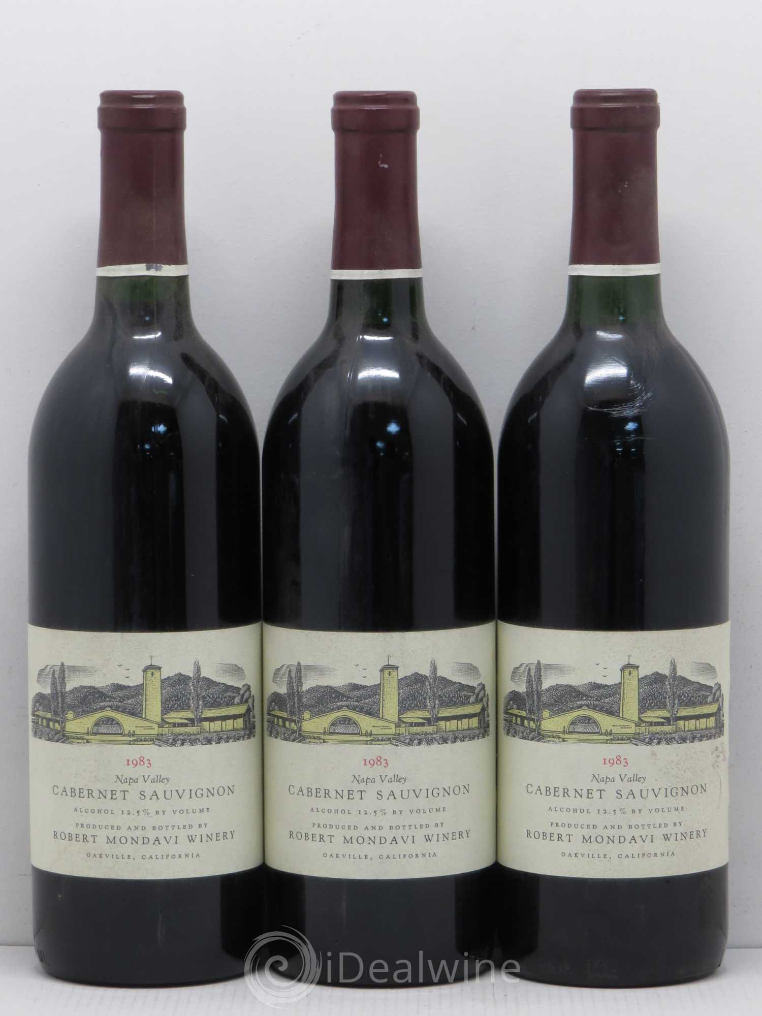 USA Cabernet Sauvignon - Napa Valley - Robert Mondavi 1983 - Posten von 3 Flaschen - 0