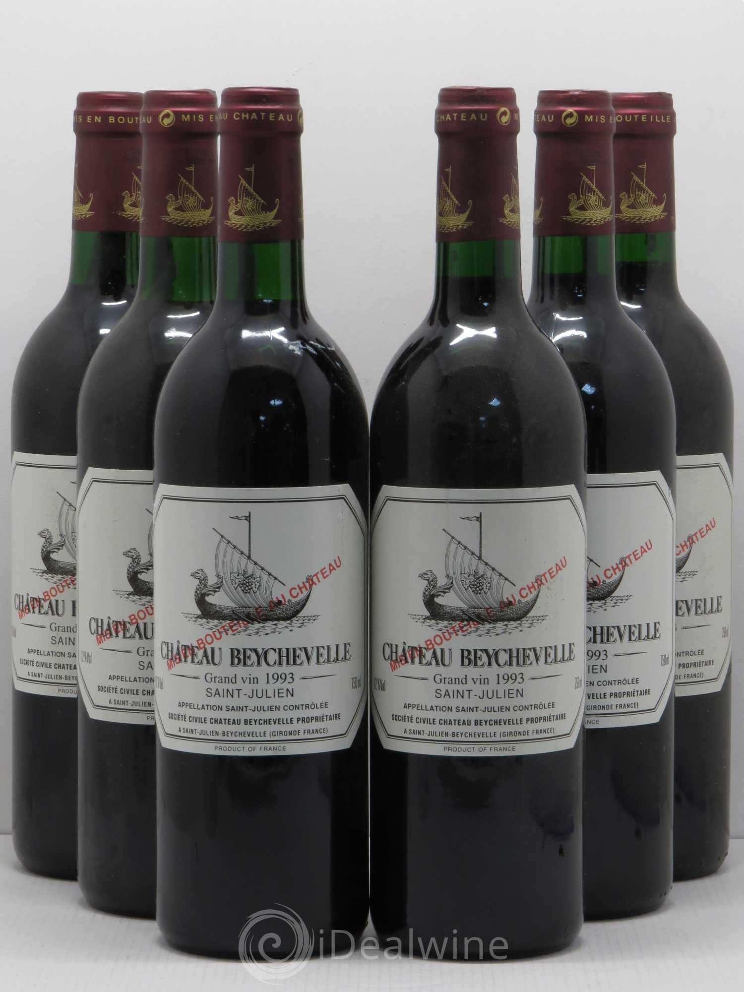Château Beychevelle 4ème Grand Cru Classé 1993 - Lot de 6 bouteilles - 0