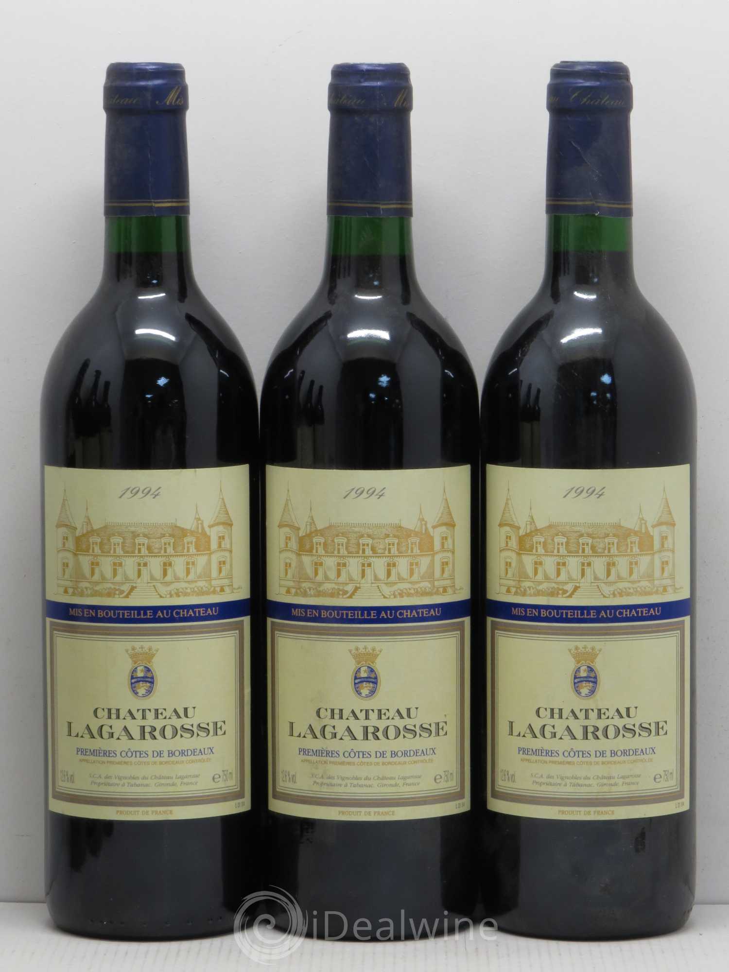 Bordeaux Château Lagarosse 1ères côtes de Bordeaux 1994 - Lot de 6 bouteilles - 1