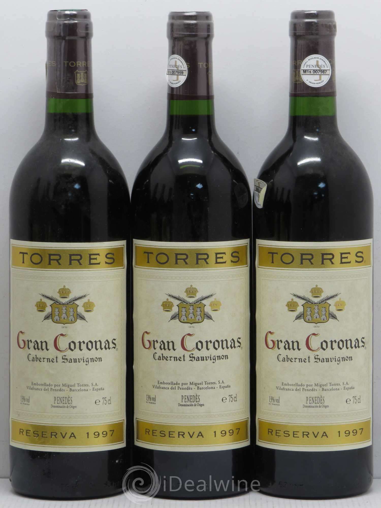 Penedes Gran Coronas Reserva Torres 1997 - Lot de 6 bouteilles - 1