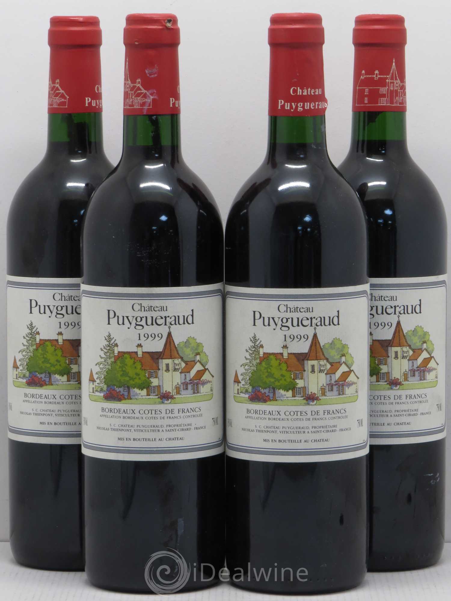Château Puygueraud 1999 - Lot de 4 bouteilles - 0
