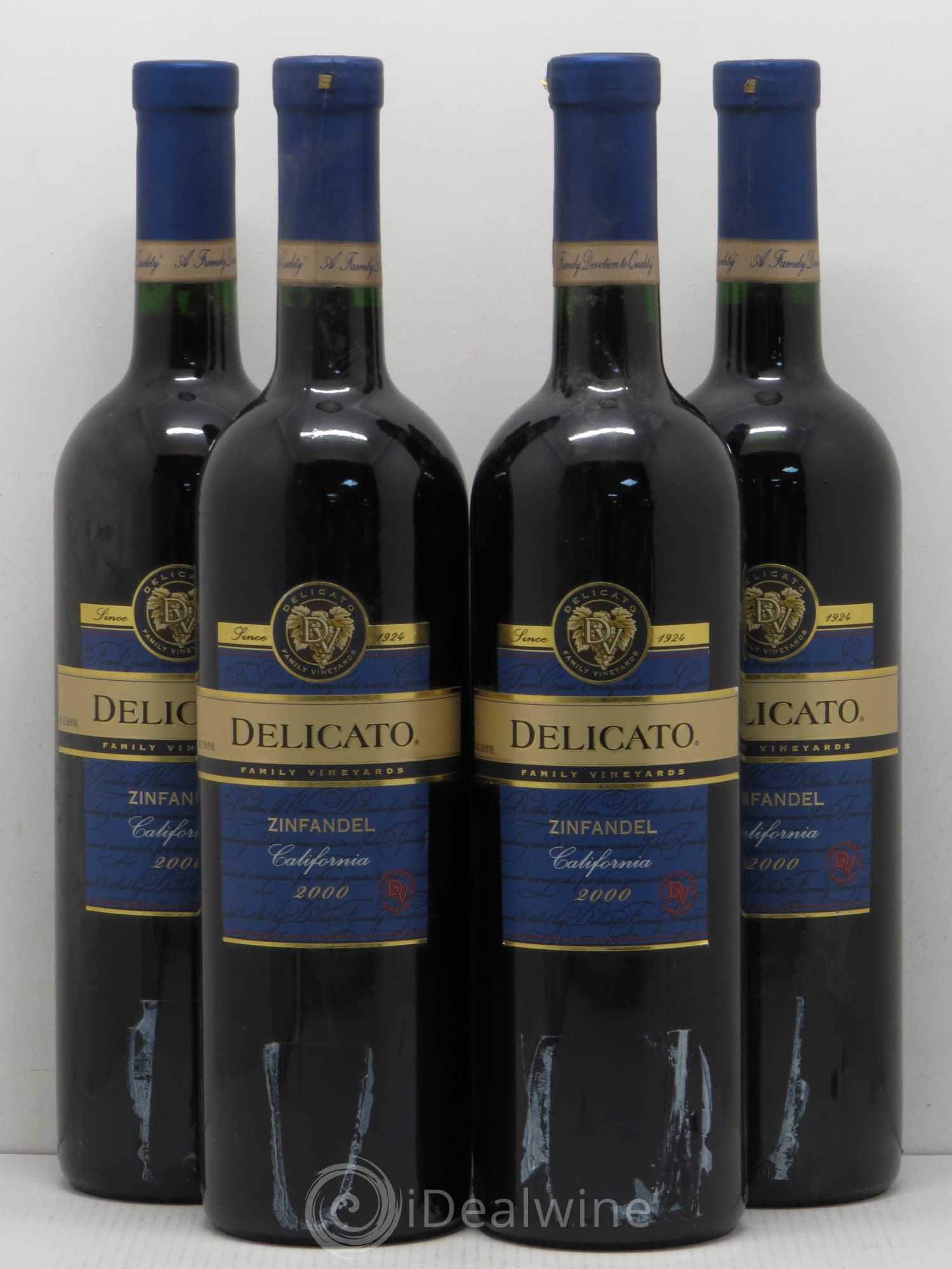 USA Zinfandel de Californie - Famile Delicato 2000 - Posten von 4 Flaschen - 0