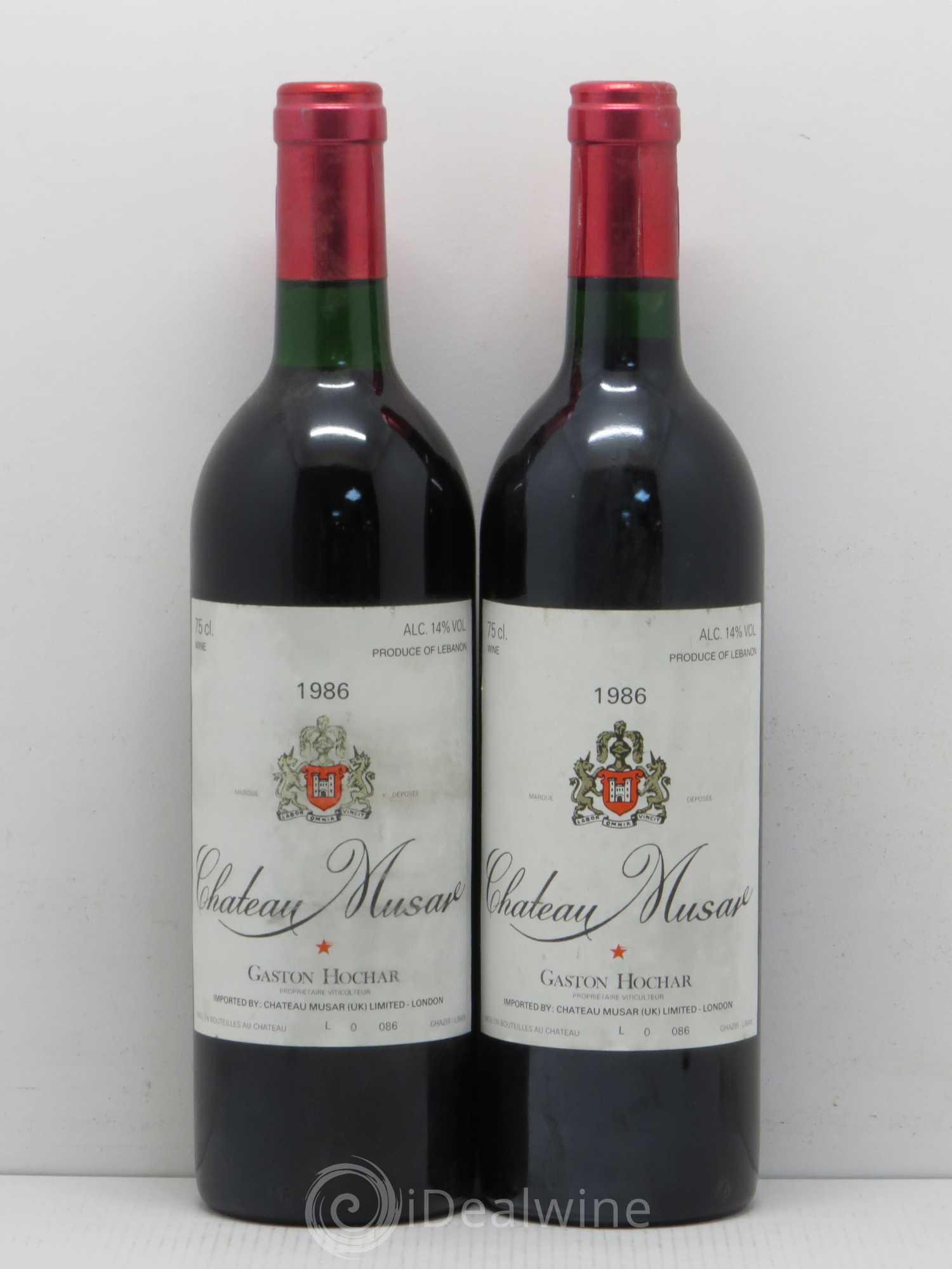 Château Musar Serge Hochar 1986 - Lot de 2 bouteilles - 0