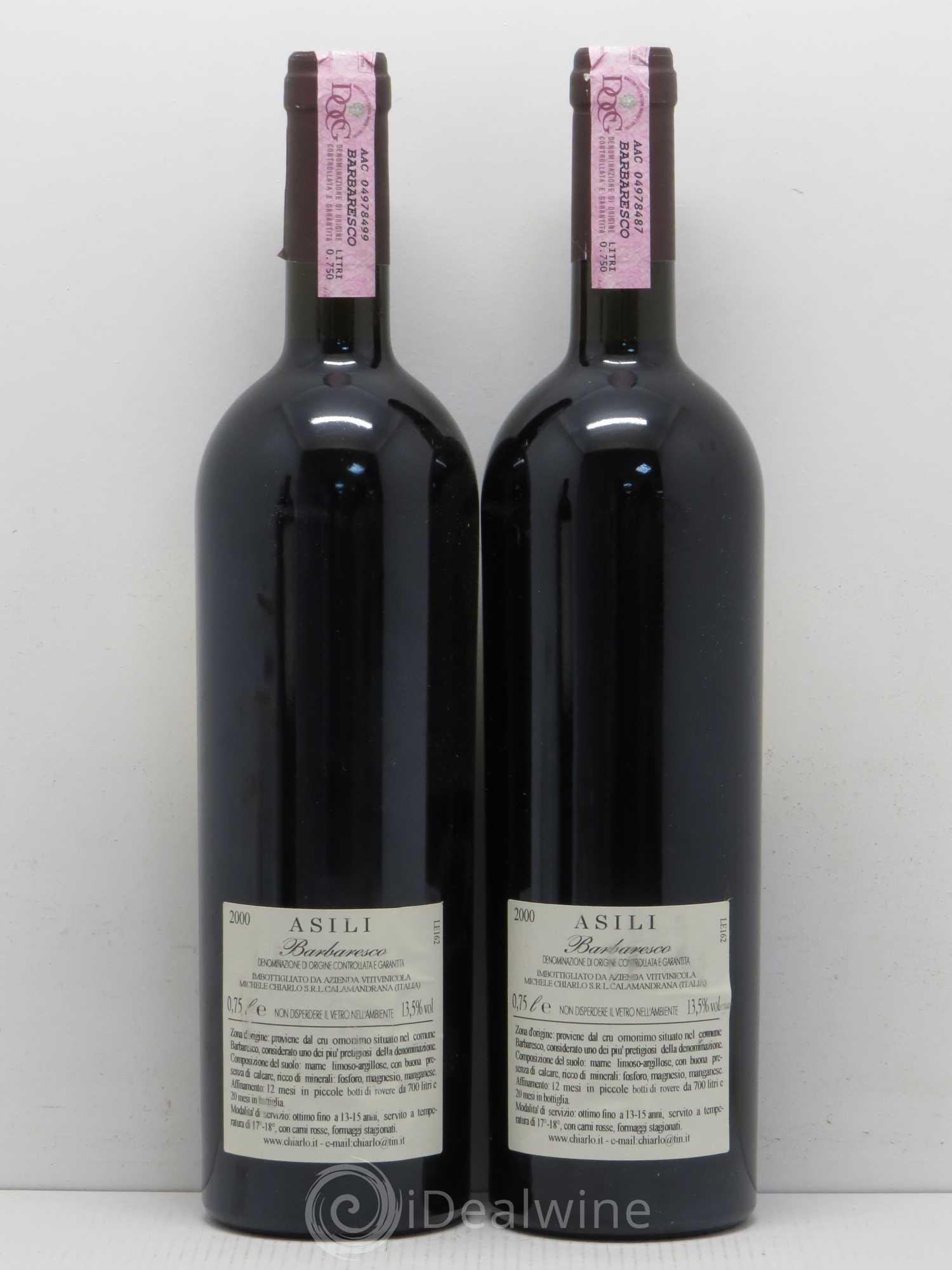 Italie Barbaresco Asili - Michele Chiarlo 2000 - Posten von 2 Flaschen - 1