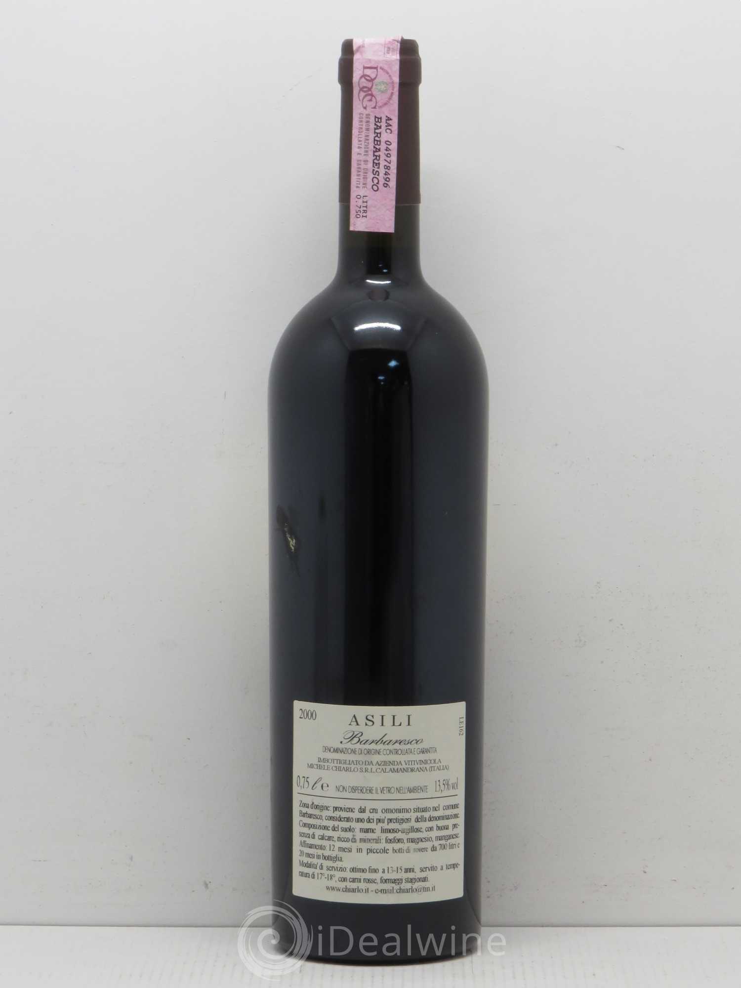 Italie Barbaresco Asili - Michele Chiarlo 2000 - Posten von 1 Flasche - 1