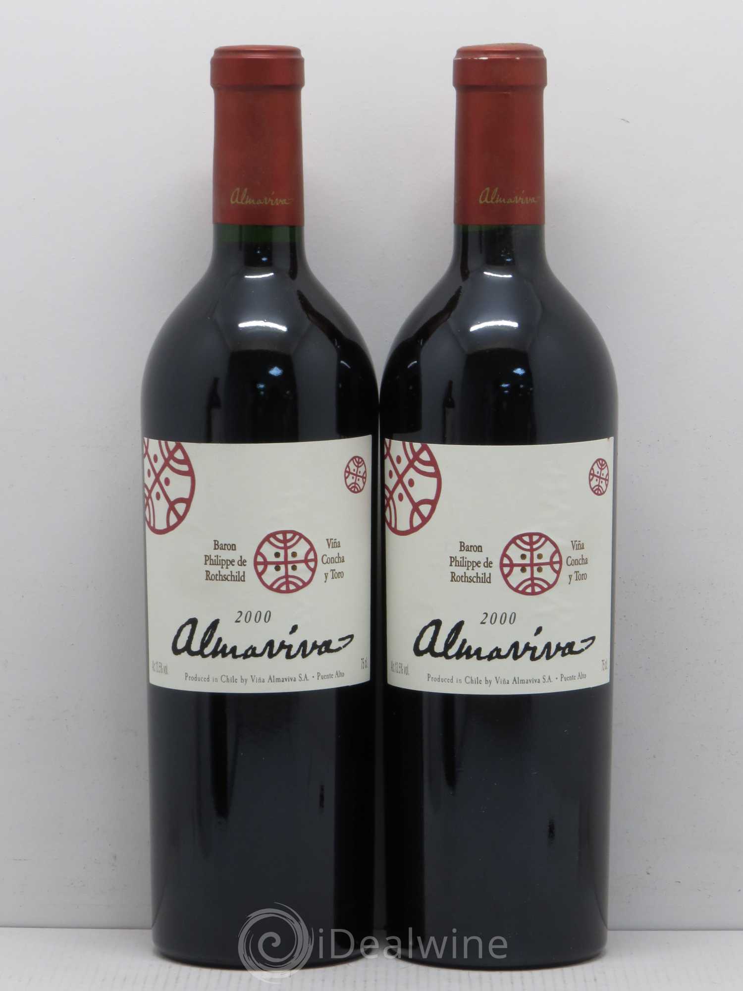 Chili Almaviva Baron P. de Rothschild Concha y Toro 2000 - Lot de 2 bouteilles - 0