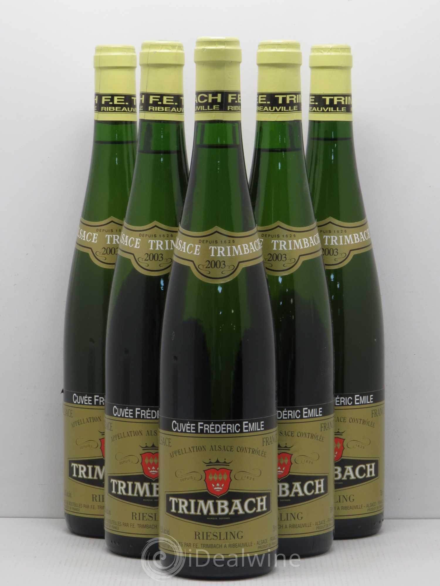 Alsace Riesling Cuvée Frédéric Emile Trimbach (Domaine) 2003 - Lot de 5 bouteilles - 0
