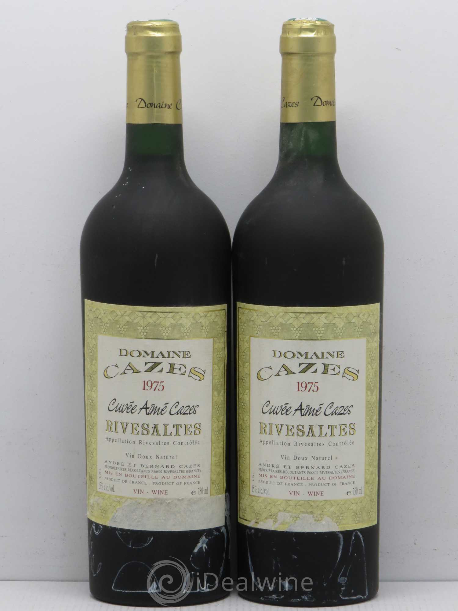Rivesaltes Cuvée Aimée Cazes 1975 - Posten von 2 Flaschen - 0