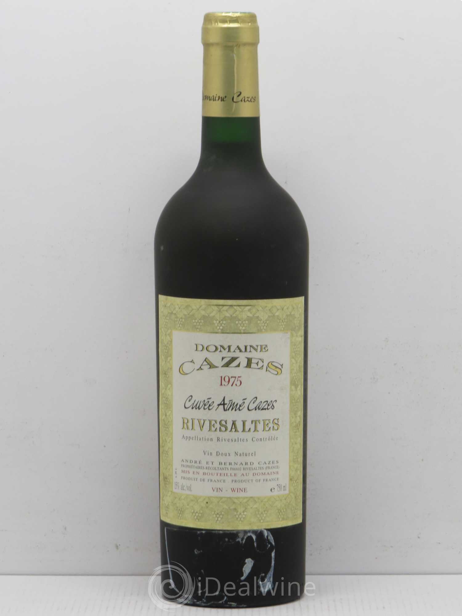 Rivesaltes Cuvée Aimée Cazes 1975 - Posten von 1 Flasche - 0