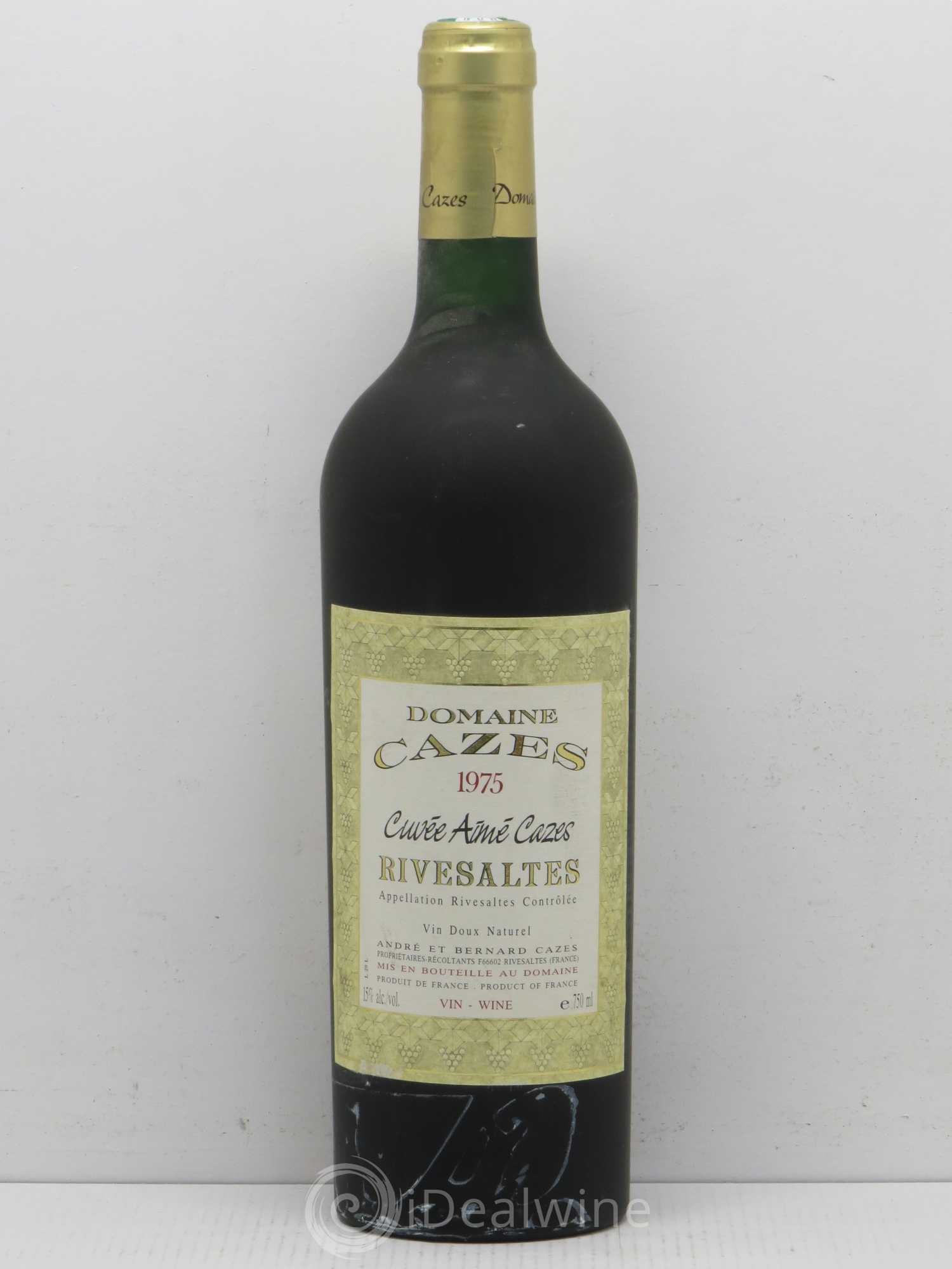 Rivesaltes Cuvée Aimée Cazes 1975 - Posten von 1 Flasche - 0