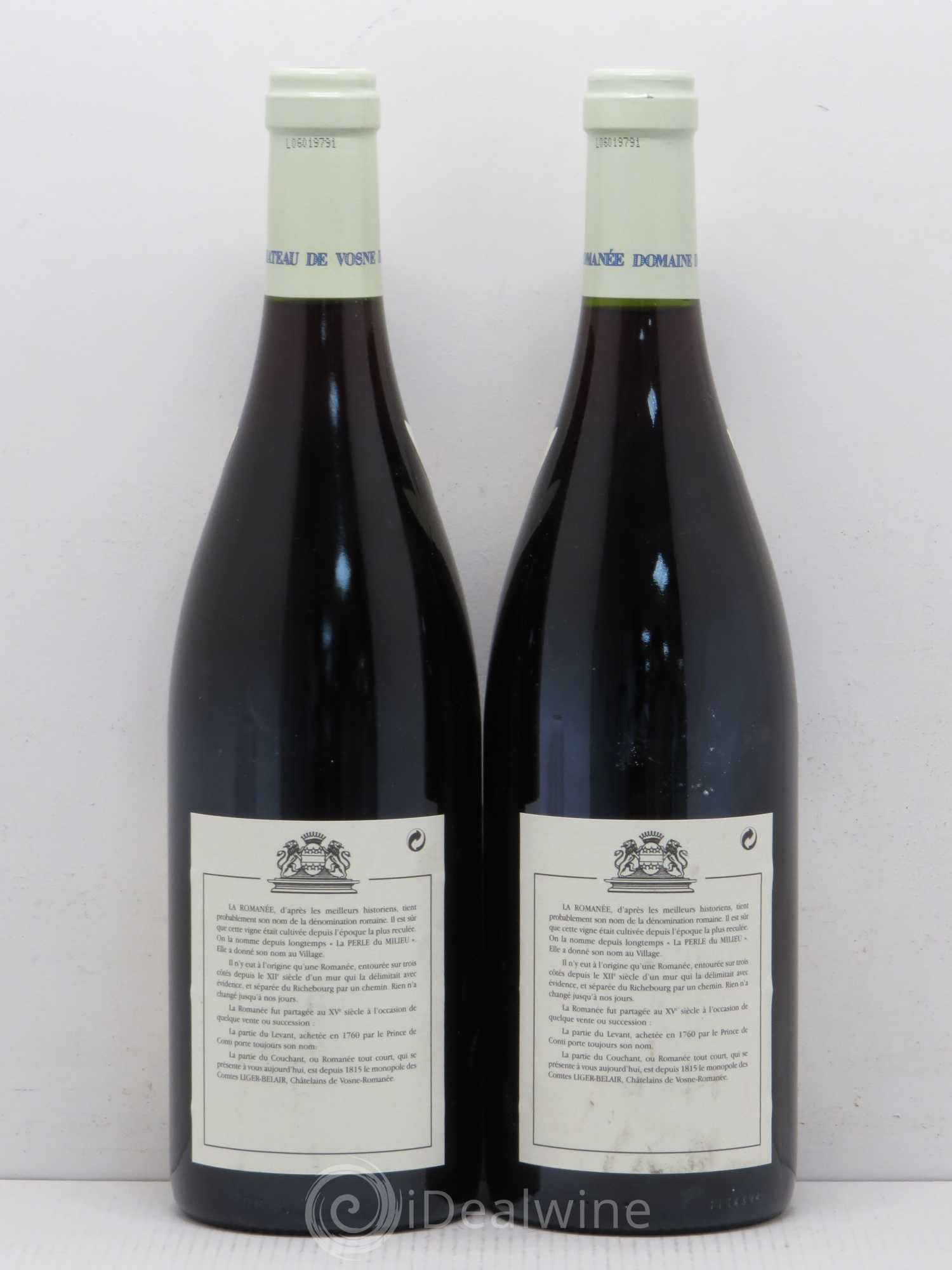 La Romanée Grand Cru Comte Liger-Belair (Domaine du) Bouchard Pere Et Fils 2004 - Lot of 2 bottles - 1
