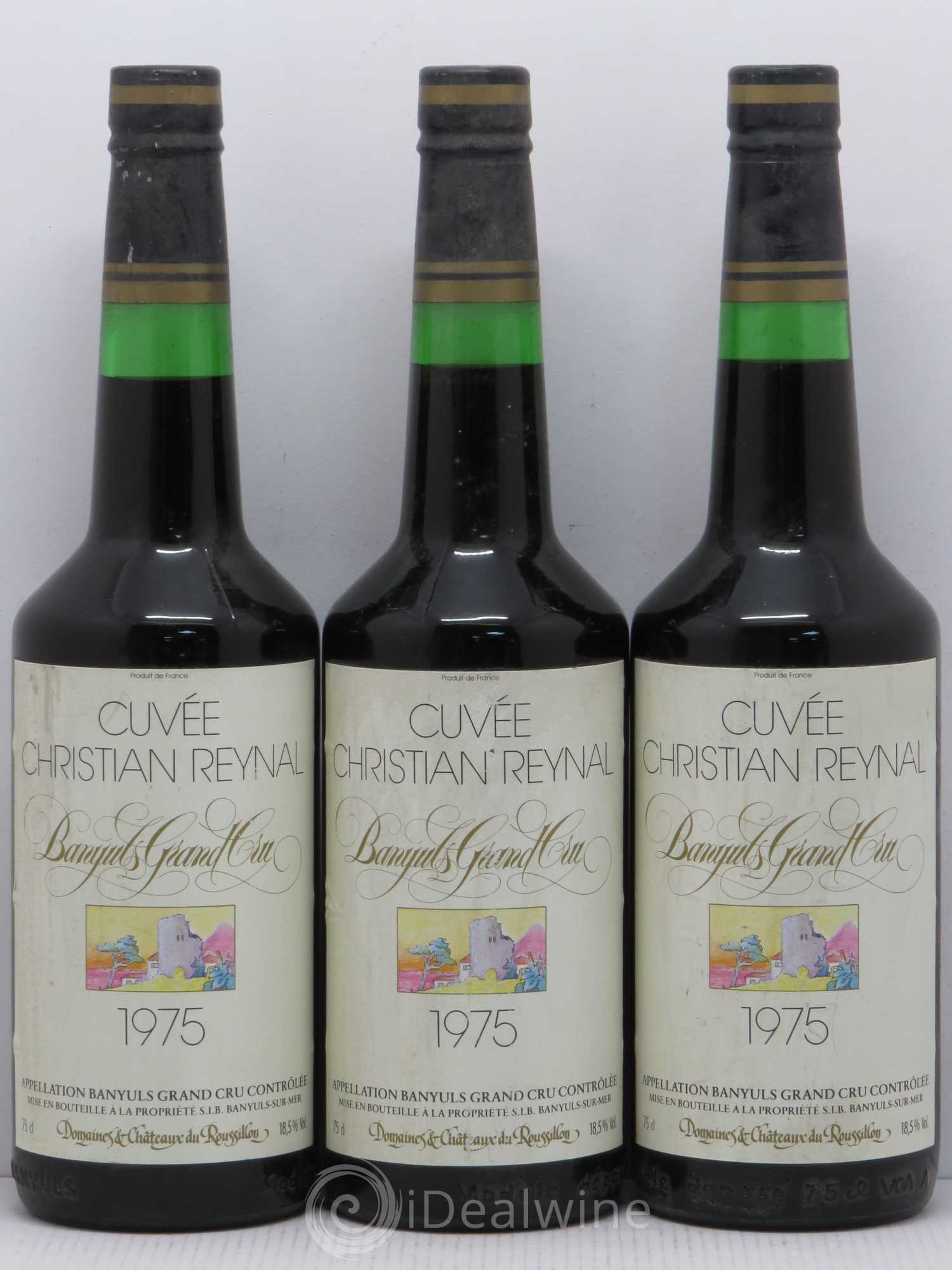 Banyuls Cuvee C. Reynal 1975 - Posten von 3 Flaschen - 0