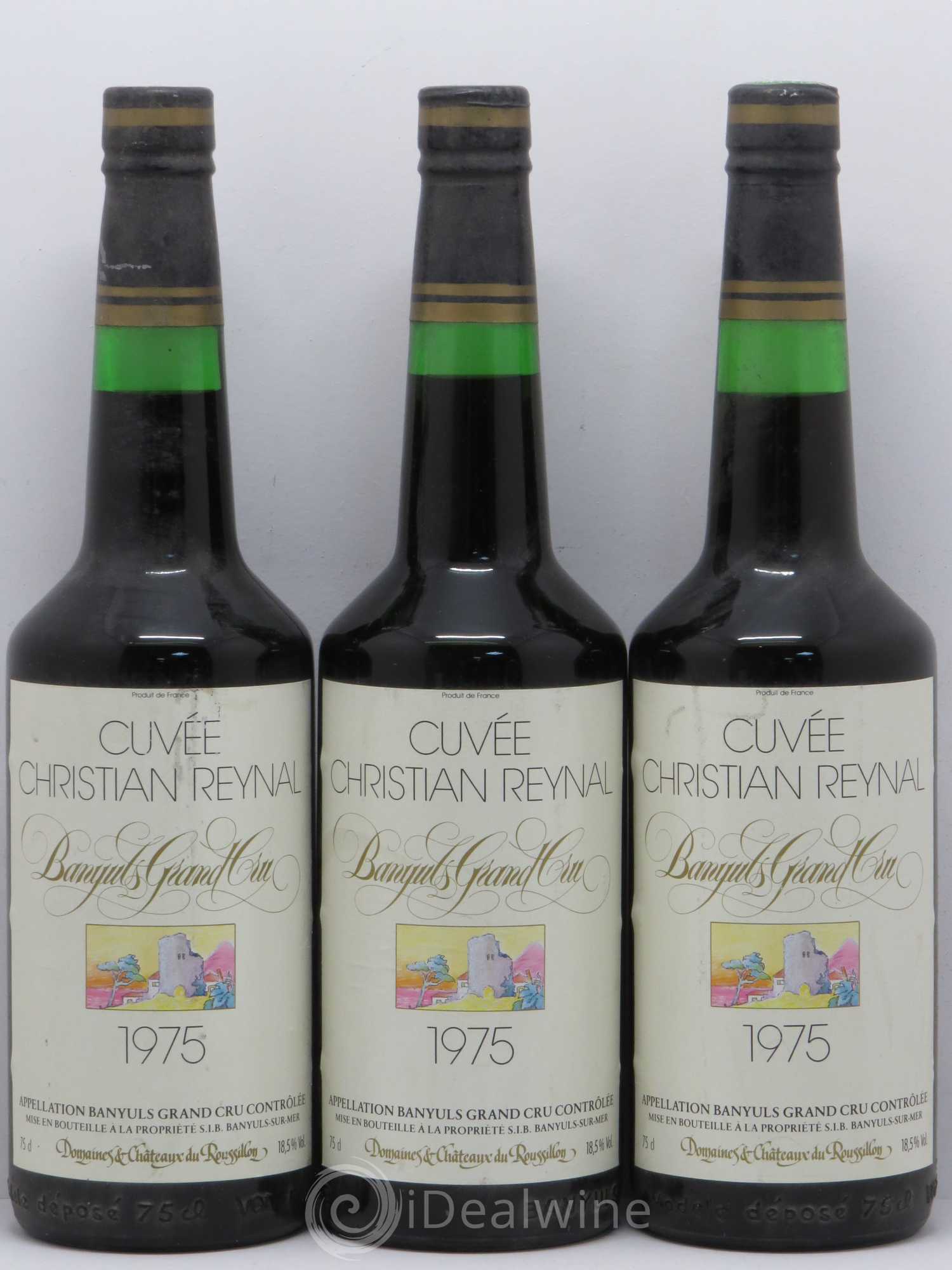 Banyuls Cuvee C. Reynal 1975 - Posten von 3 Flaschen - 0