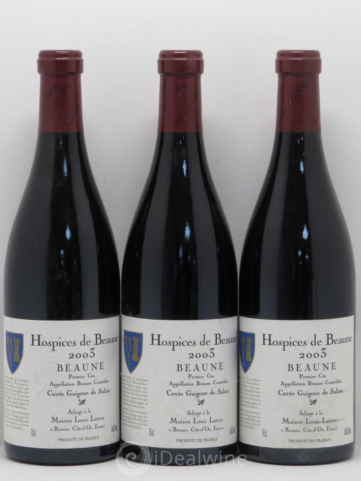 Beaune 1er Cru Hospices de Beaune Cuvée Guigone de Salins - Louis Latour 2003 - Posten von 6 Flaschen - 2