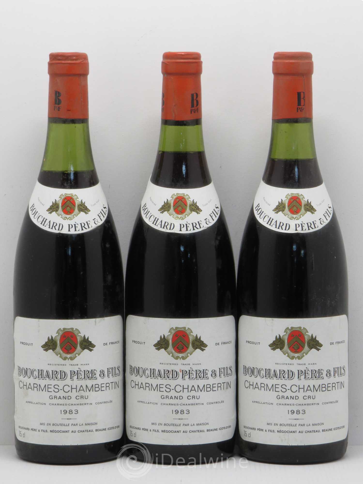 Charmes-Chambertin Grand Cru Bouchard Père & Fils 1983 - Lot de 3 bouteilles - 0