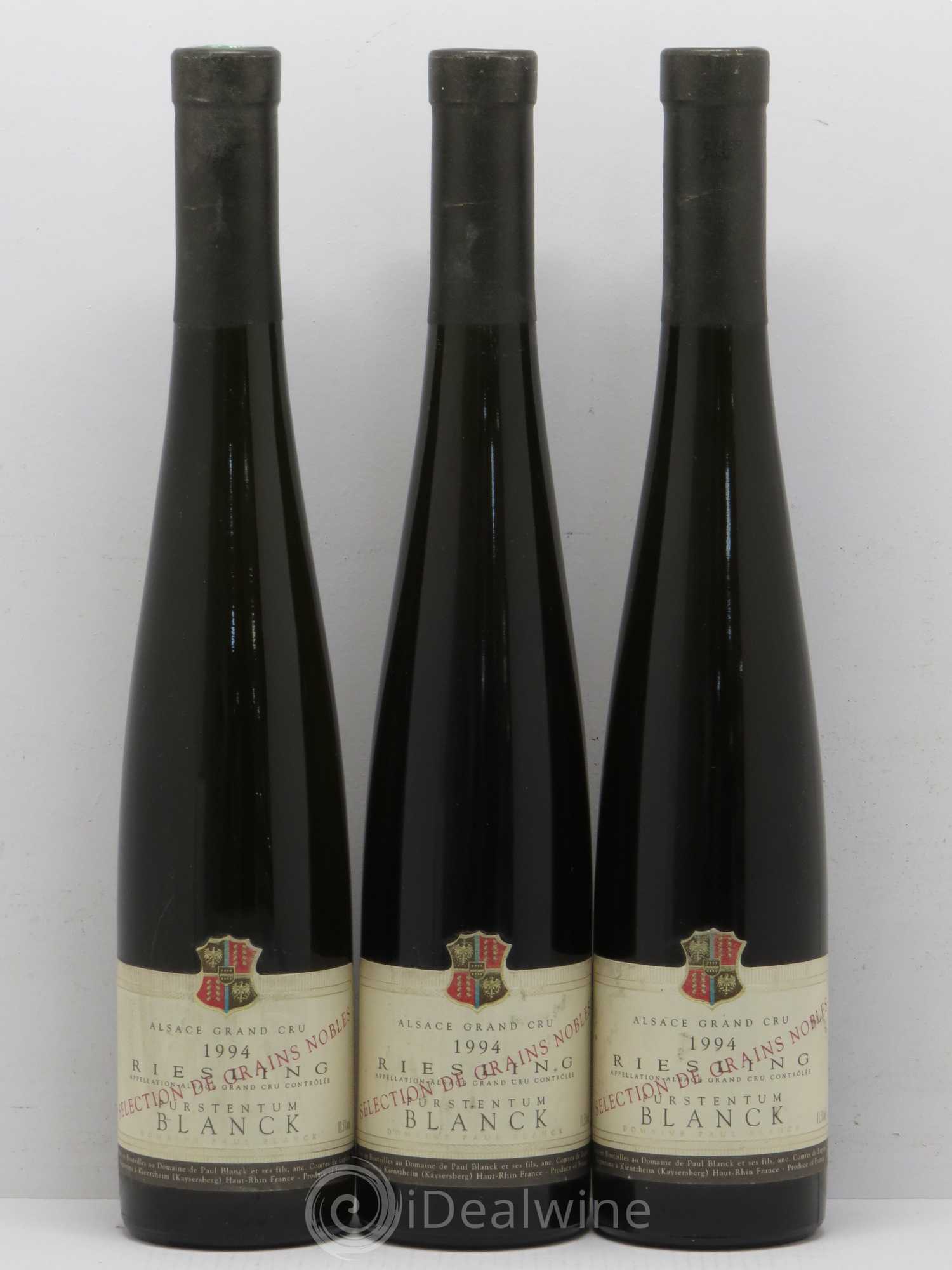Riesling Selection Grains Nobles Furstentun Blanck 1994 - Posten von 3 Demi-Flaschen - 0